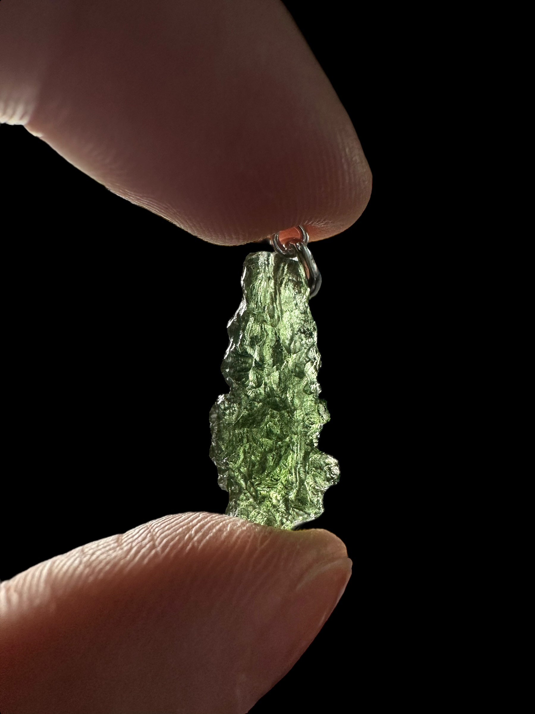 Silver moldavite pendant 1,5g - SP/V606