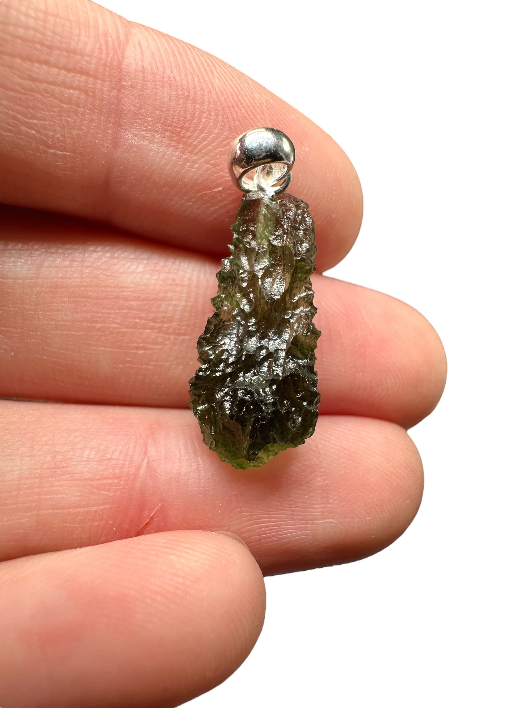 Silver moldavite pendant 1,7g - SP/V607