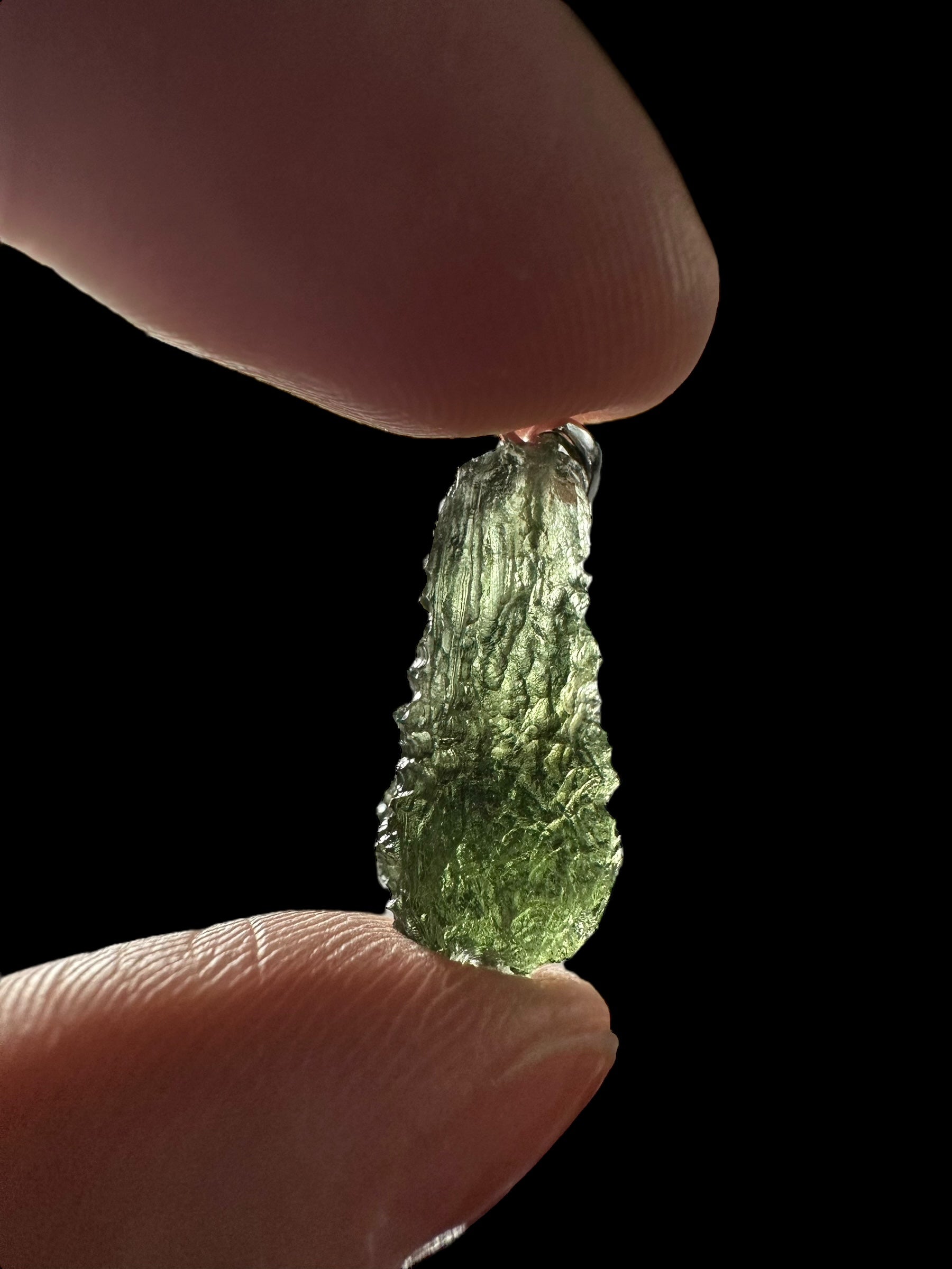 Silver moldavite pendant 1,7g - SP/V607