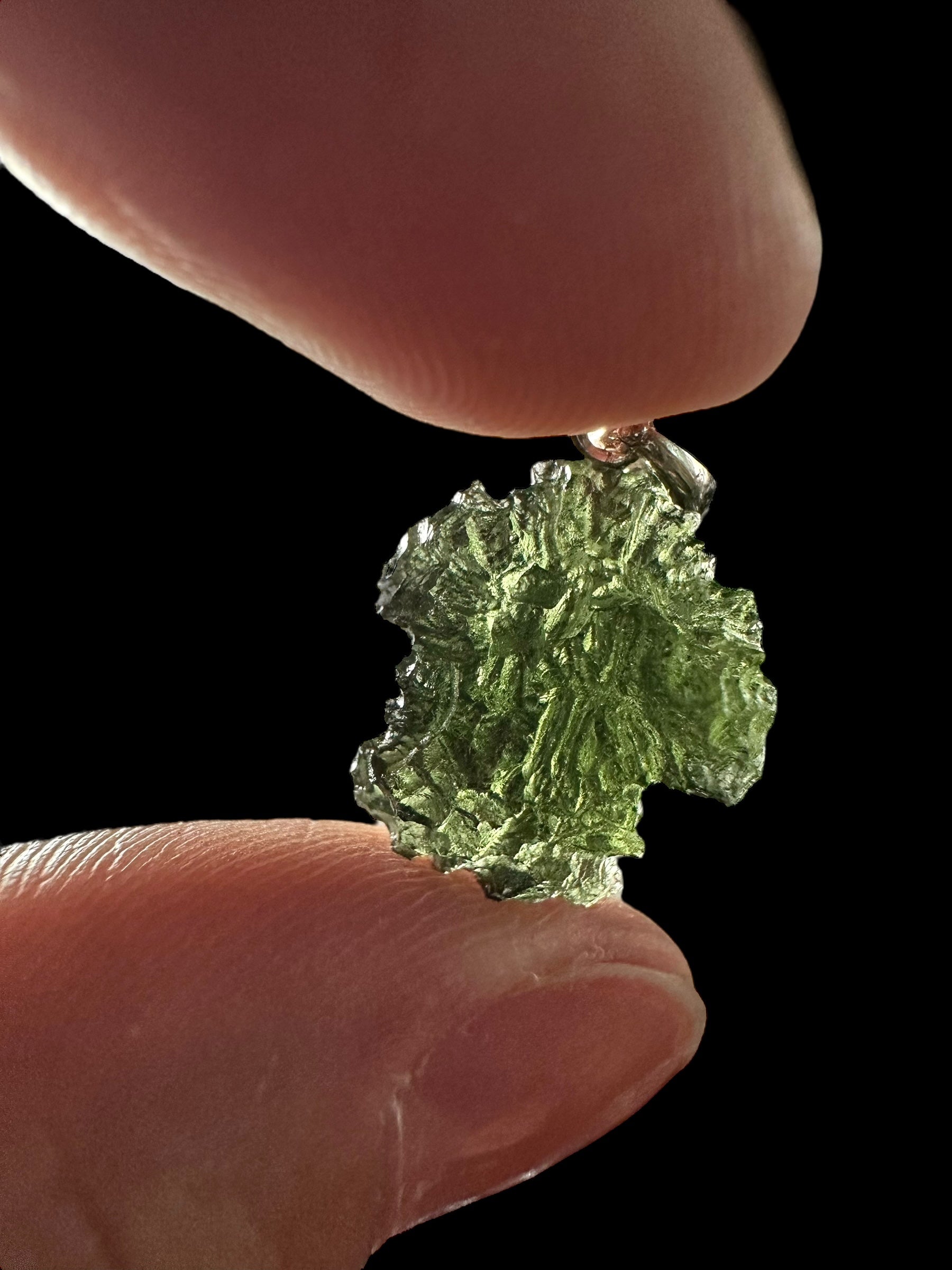 Silver moldavite pendant 2,1g - SP/V608