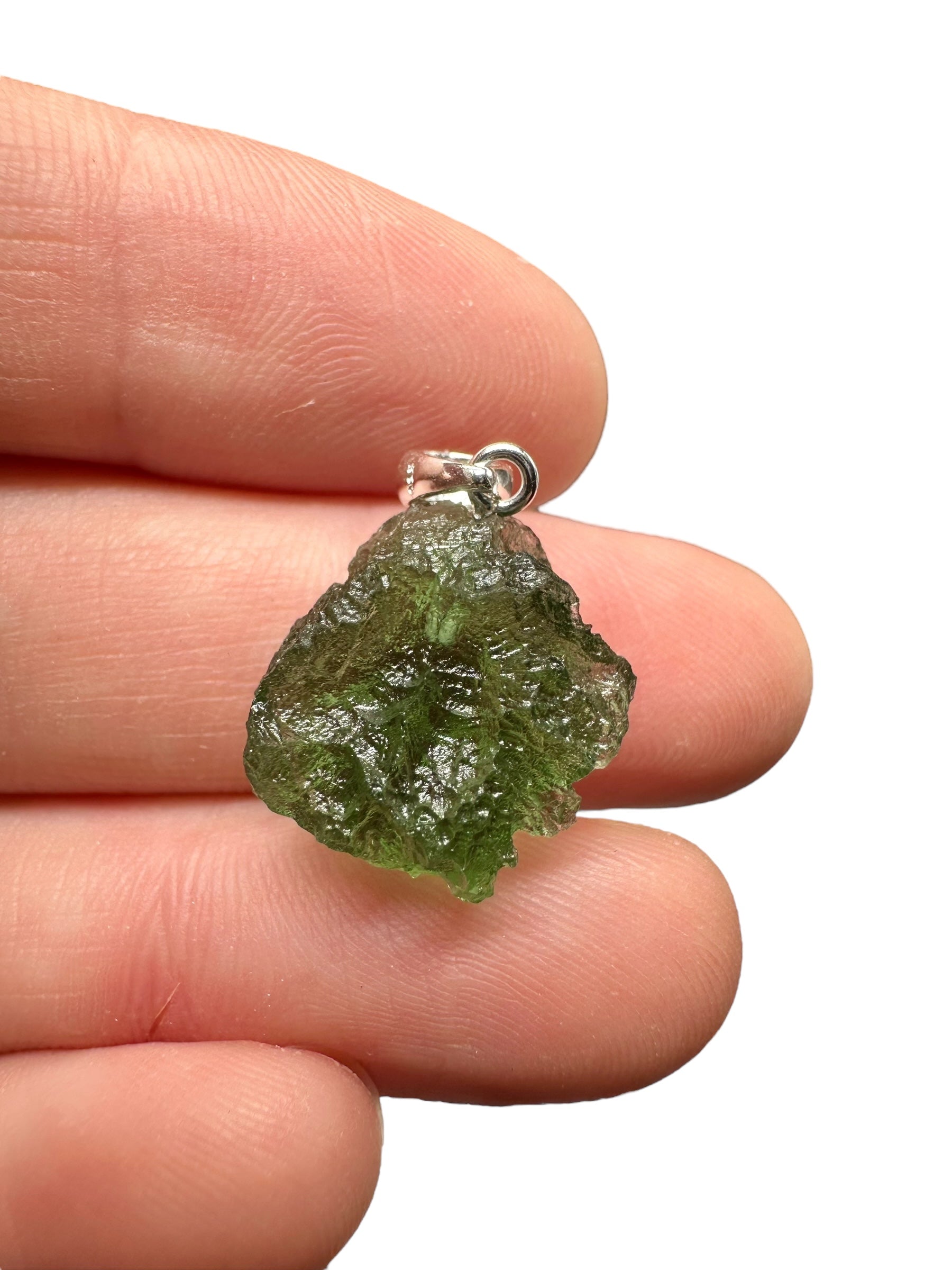 Silver moldavite pendant 2,1g - SP/V609