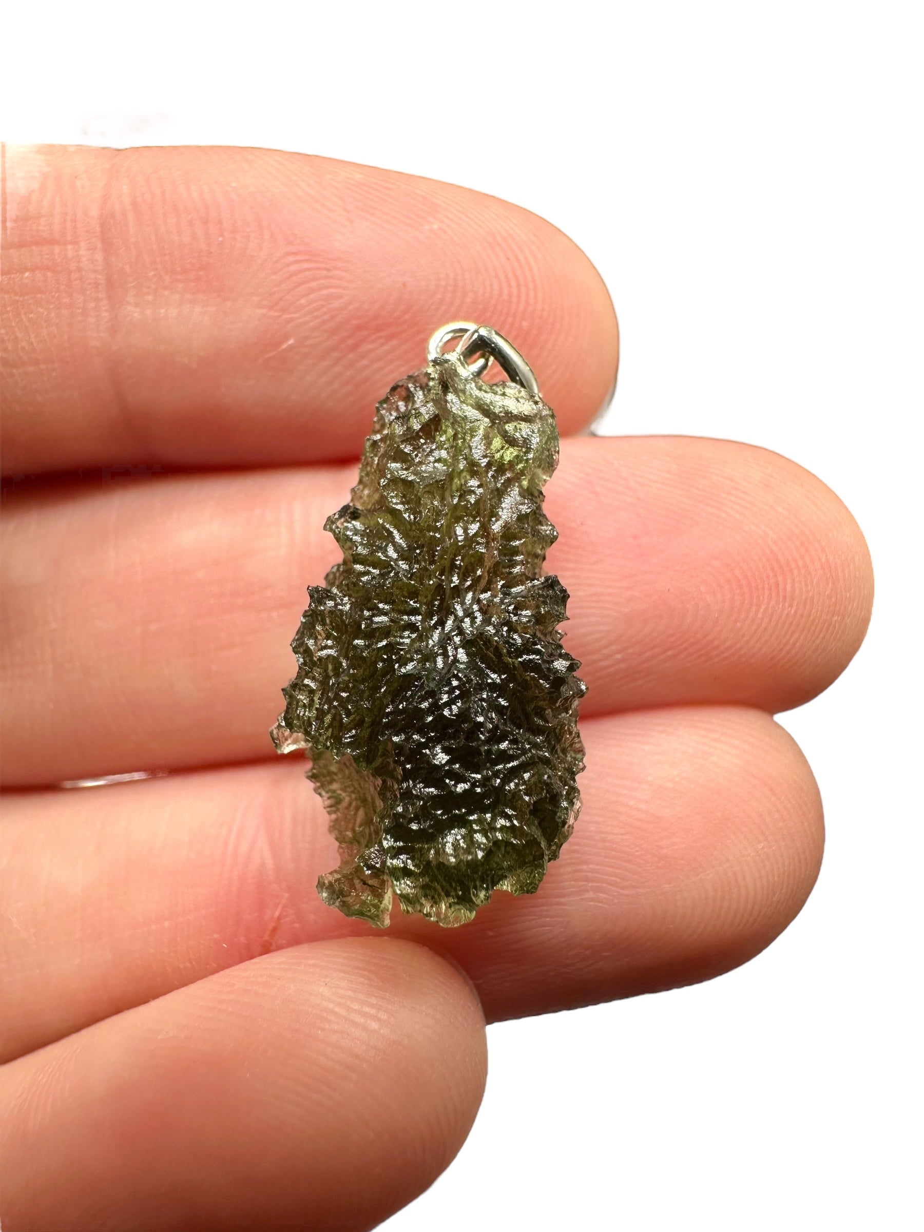 Silver moldavite pendant 2,4g - SP/V612