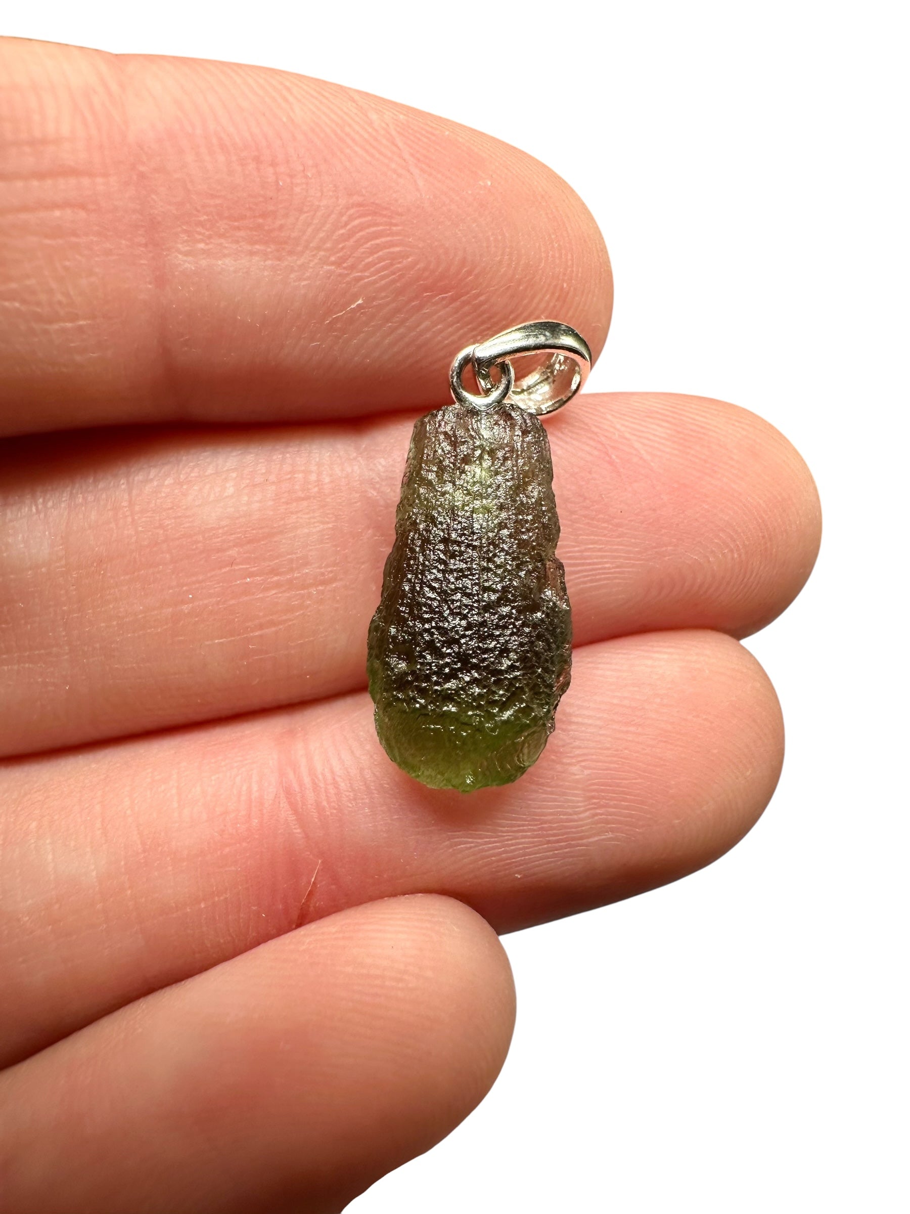 Silver moldavite pendant 1,2g - SP/V614