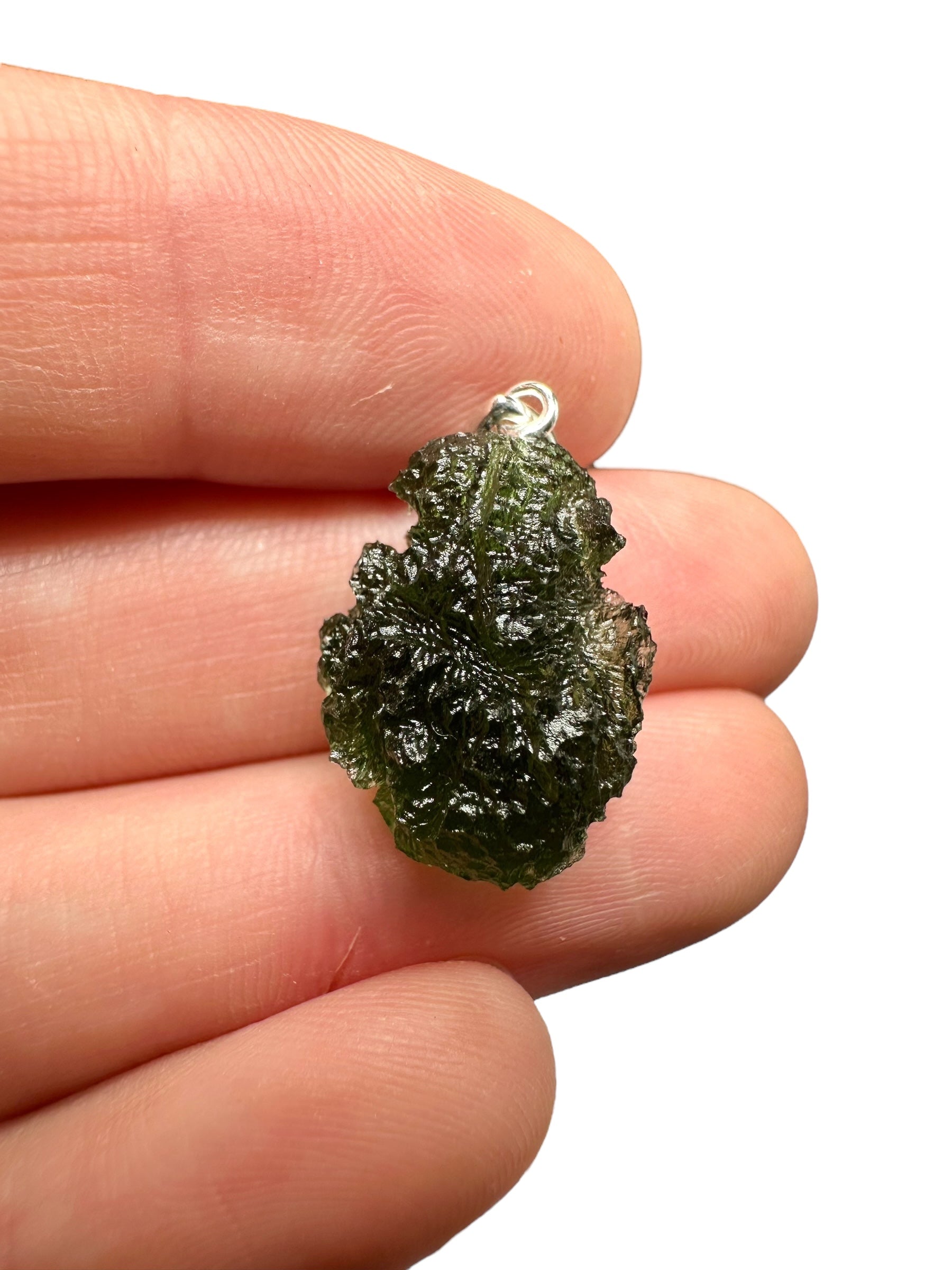 Silver moldavite pendant 3g - SP/V615