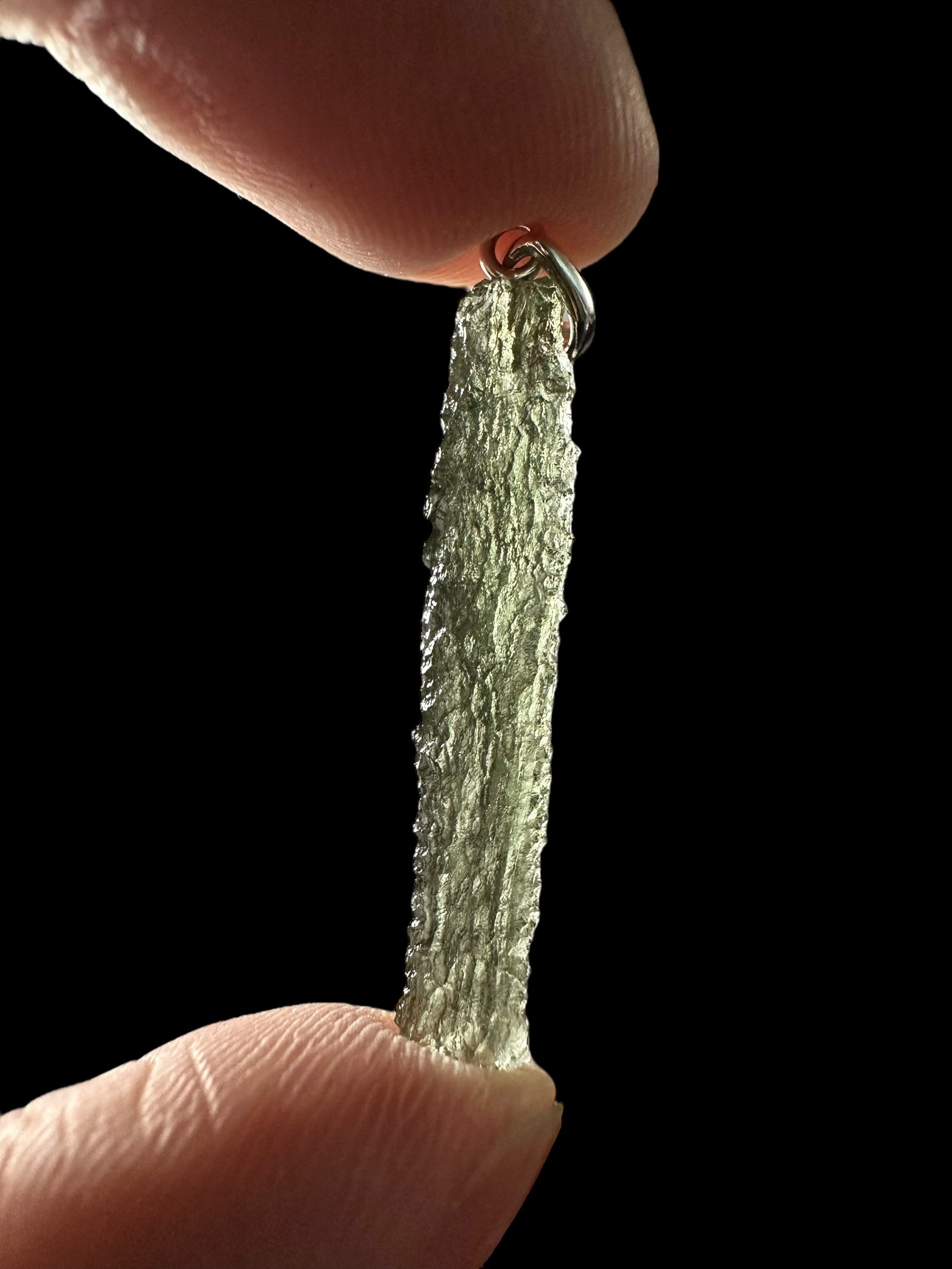 Silver moldavite pendant 1,2g - SP/V616