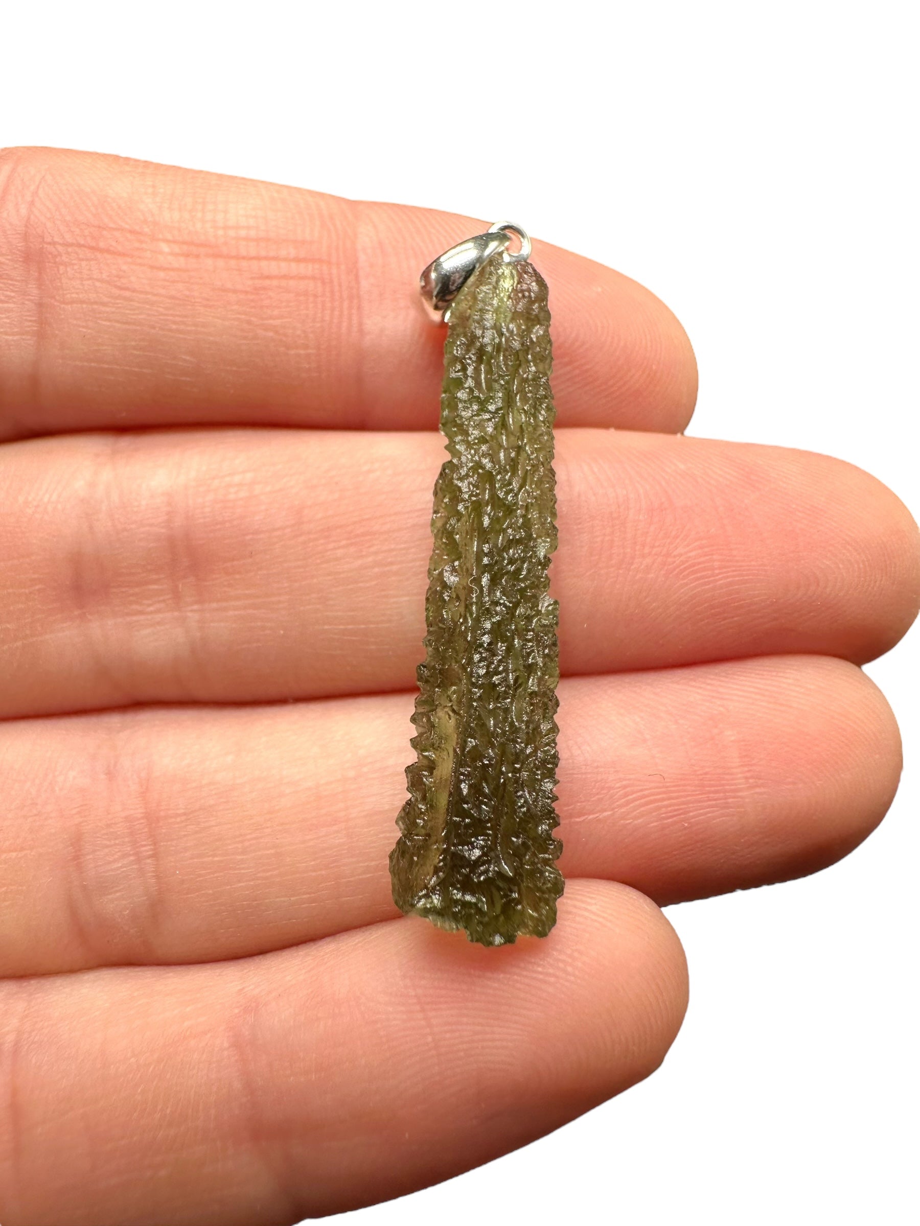 Silver moldavite pendant 2g - SP/V617