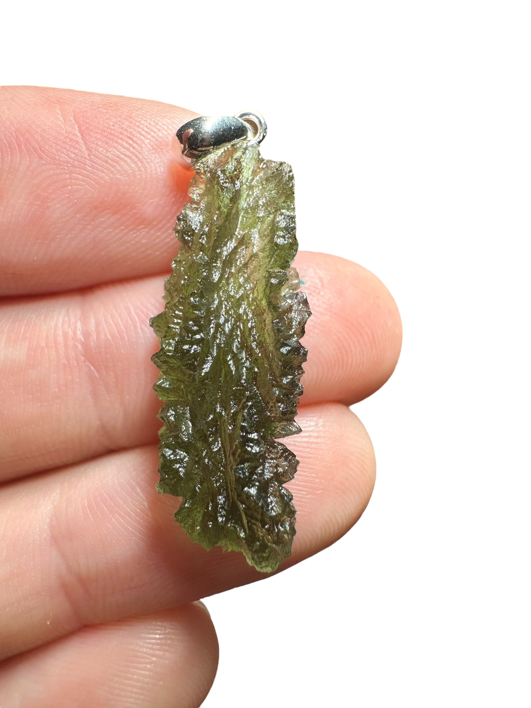 Silver moldavite pendant 2,1g - SP/V618