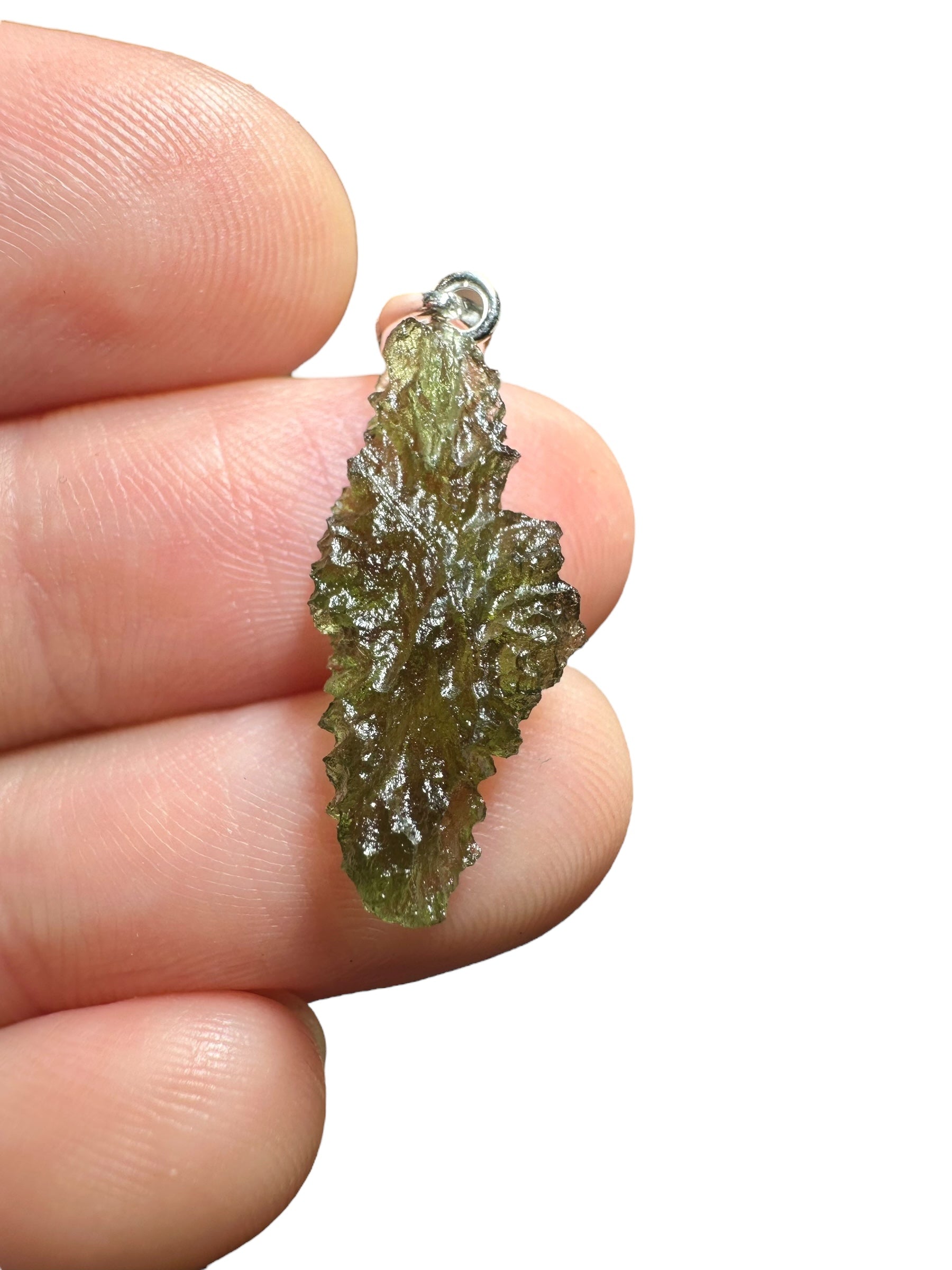 Silver moldavite pendant 1g - SP/V621