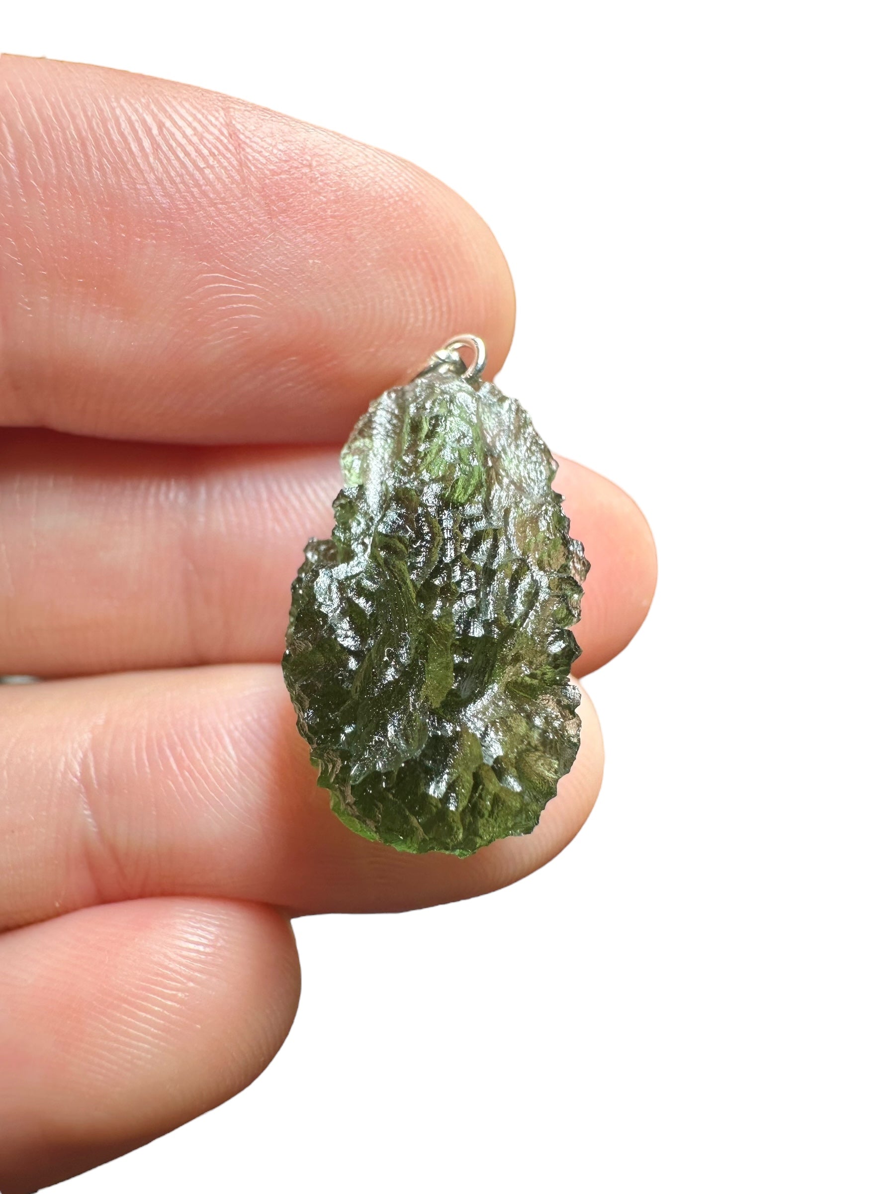 Silver moldavite pendant 2,8g - SP/V622