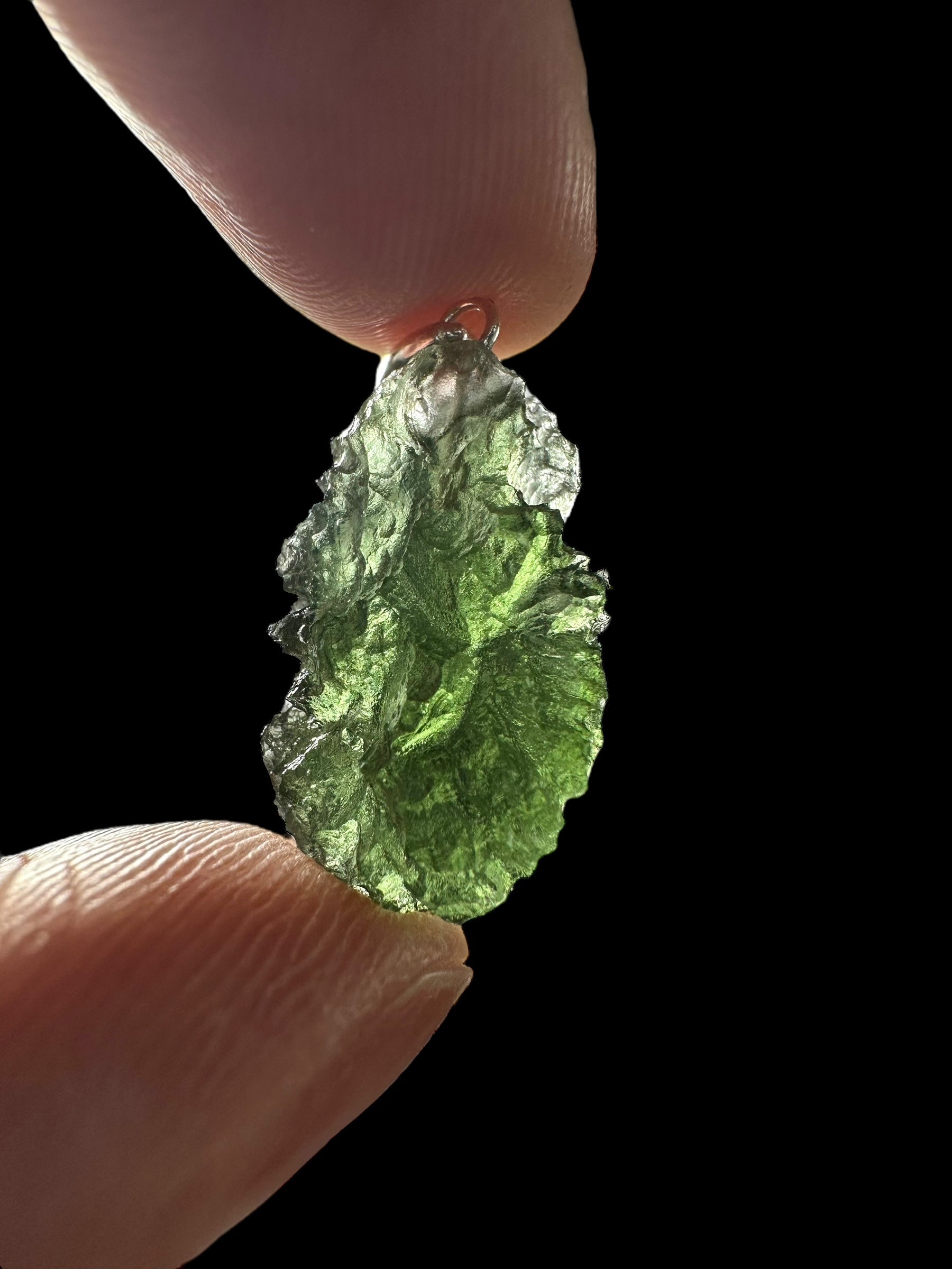 Silver moldavite pendant 2,8g - SP/V622