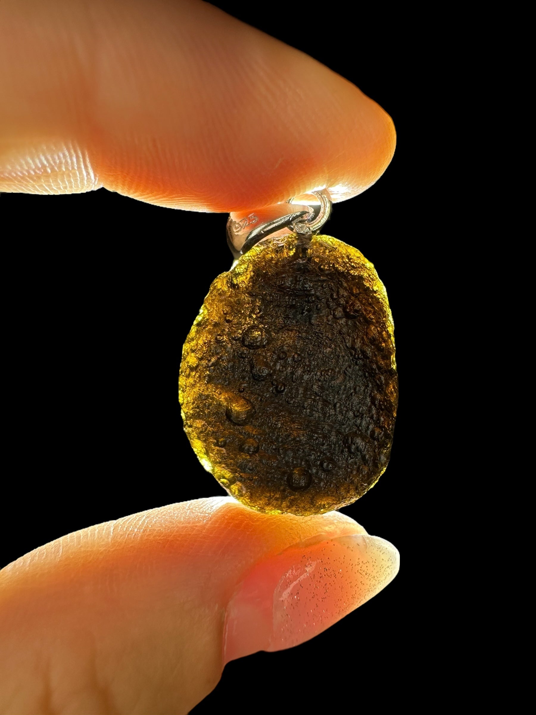 Silver indochinite pendant 5,4g - SP/I010