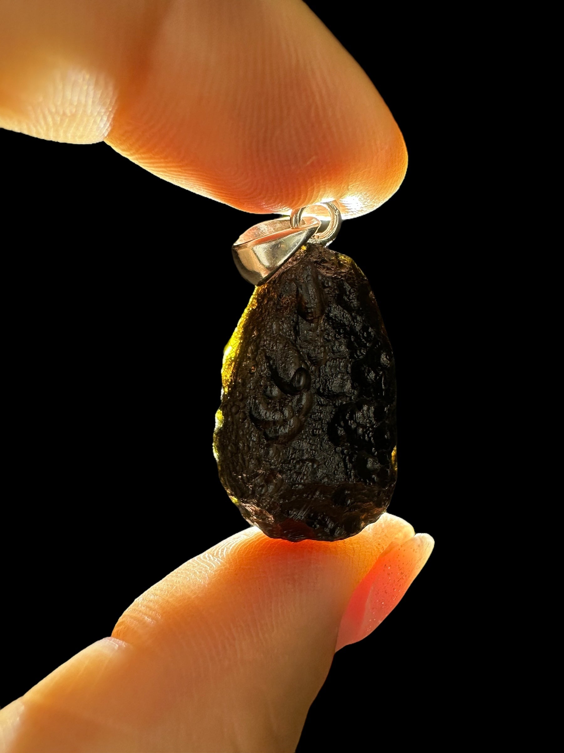 Silver indochinite pendant 6,3g - SP/I011