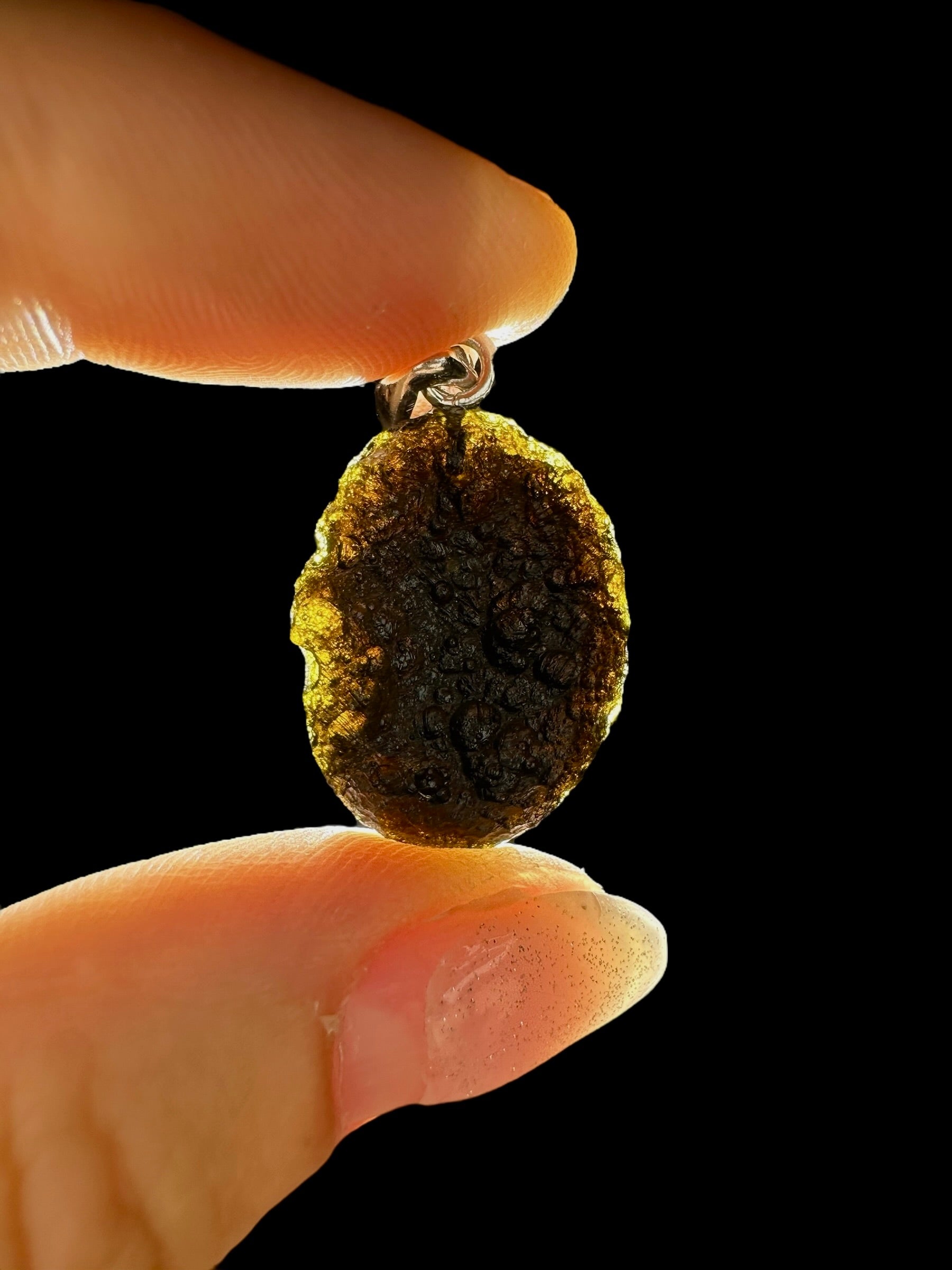 Silver indochinite pendant 3,7g - SP/I018