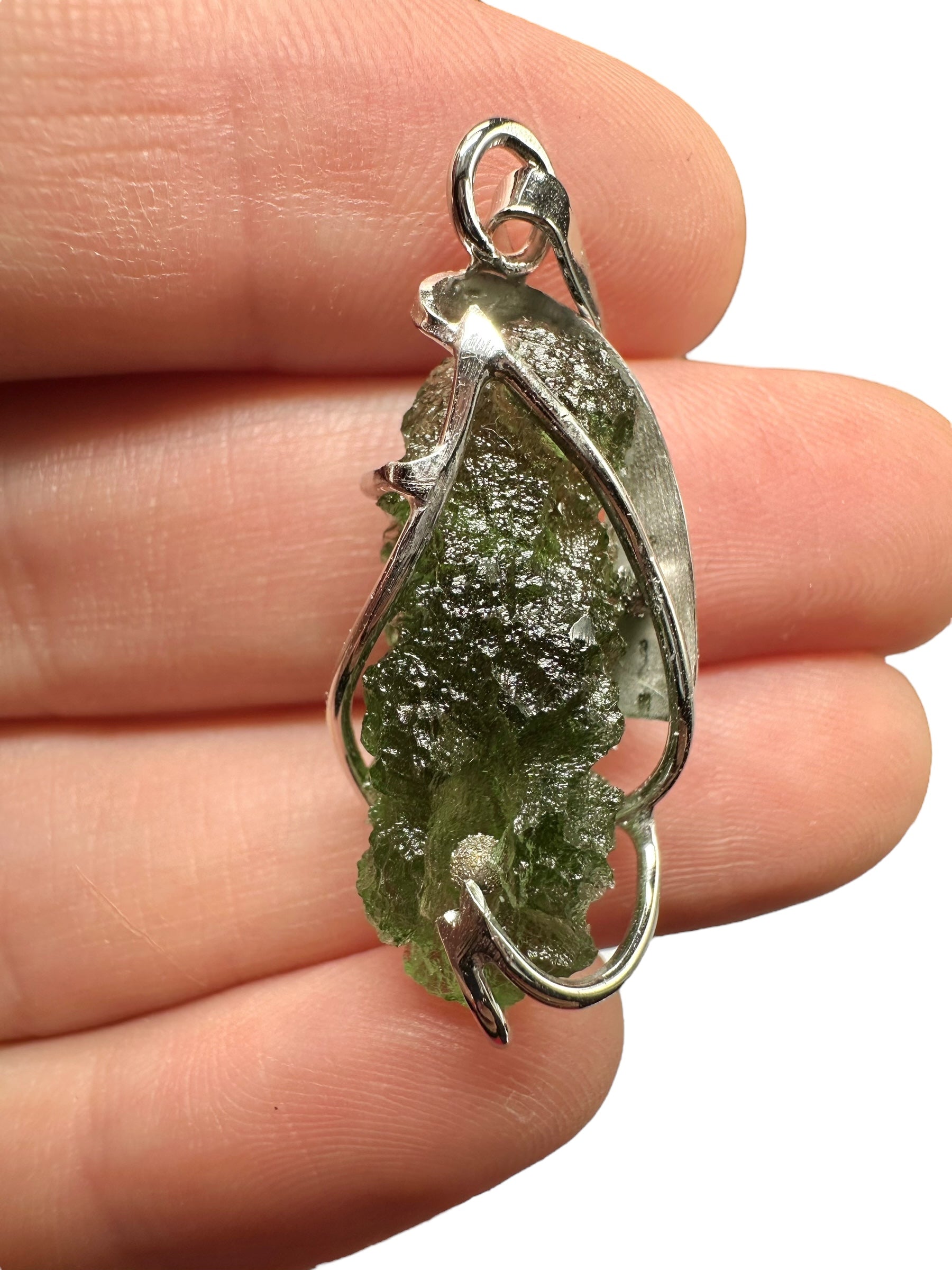 Silver moldavite pendant 3,7g - SP/V632