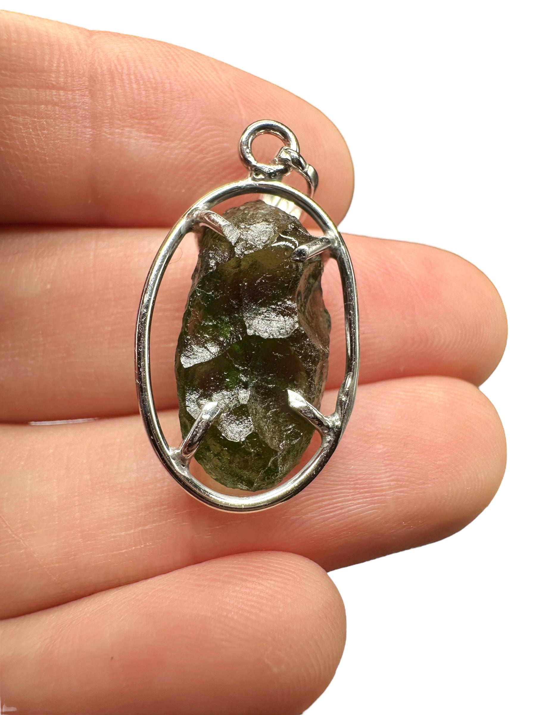 Silver moldavite pendant 2,7g - SP/V637