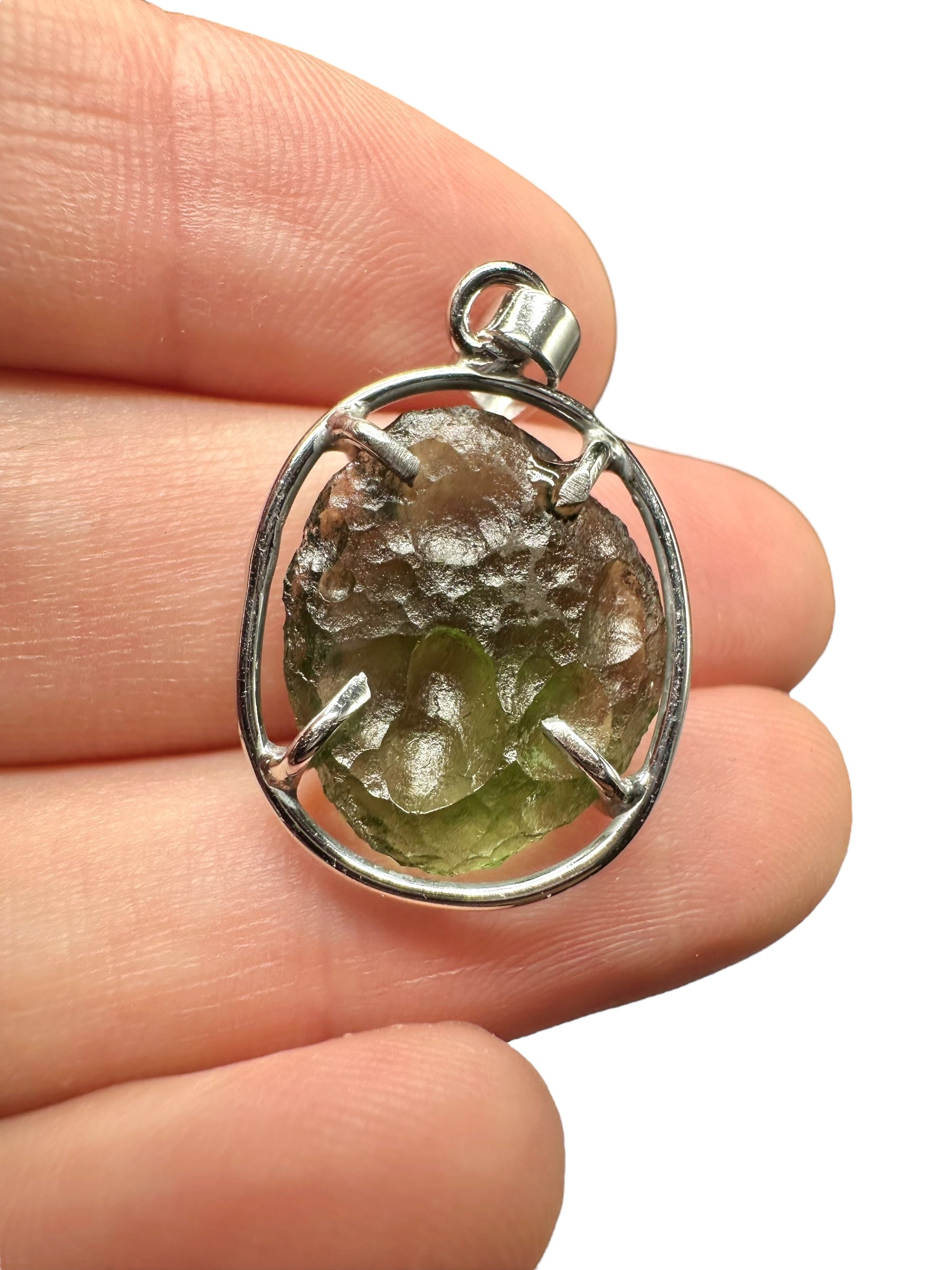 Silver moldavite pendant 2,6g - SP/V638