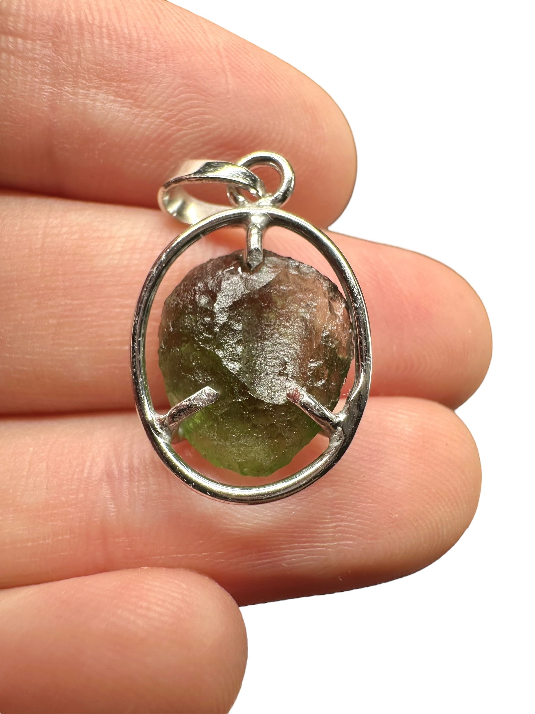Silver moldavite pendant 1,7g - SP/V640