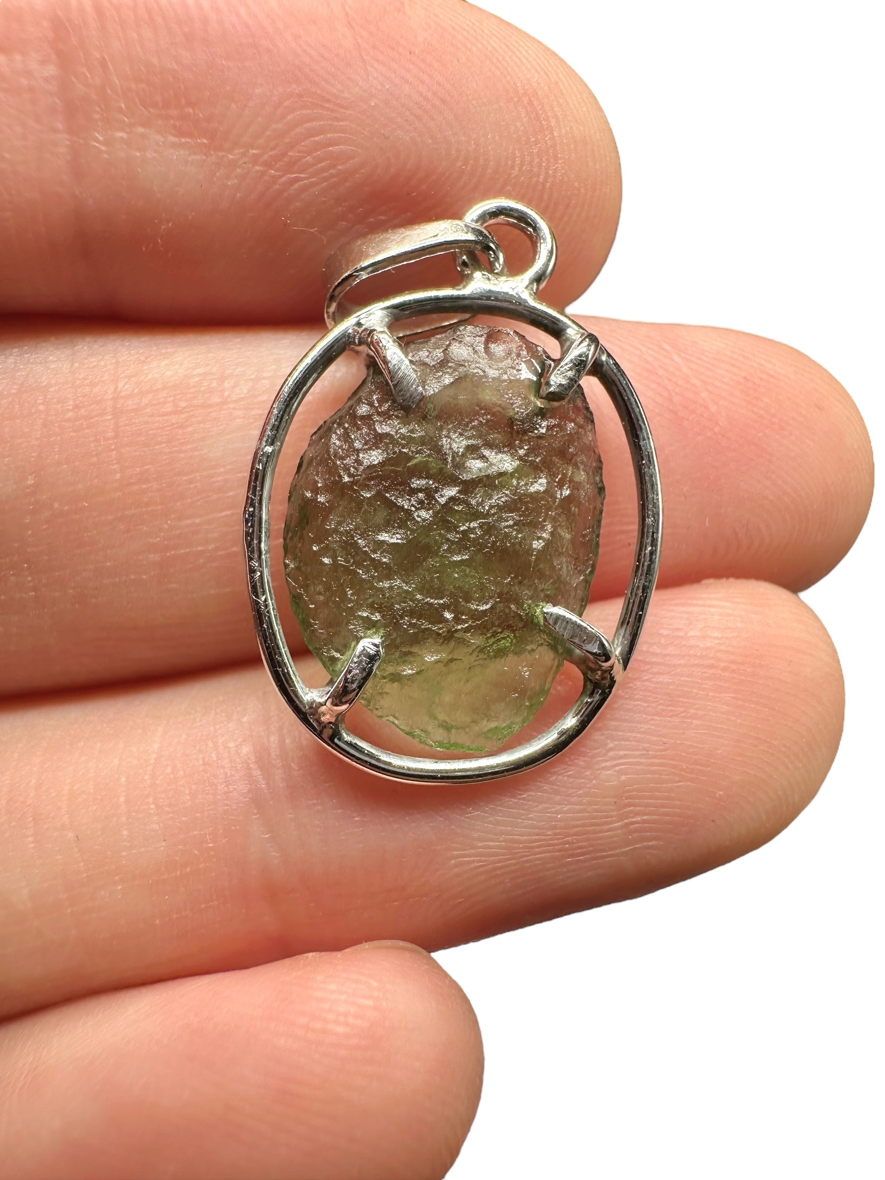 Silver moldavite pendant 1,6g - SP/V641