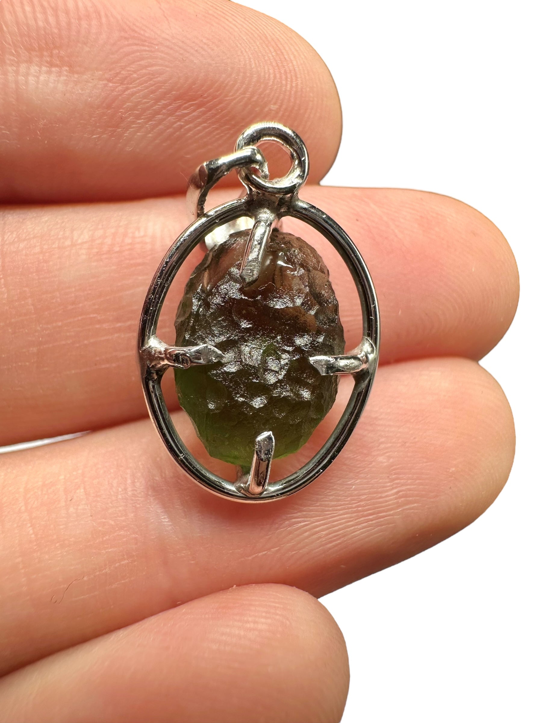 Silver moldavite pendant 1,8g - SP/V642