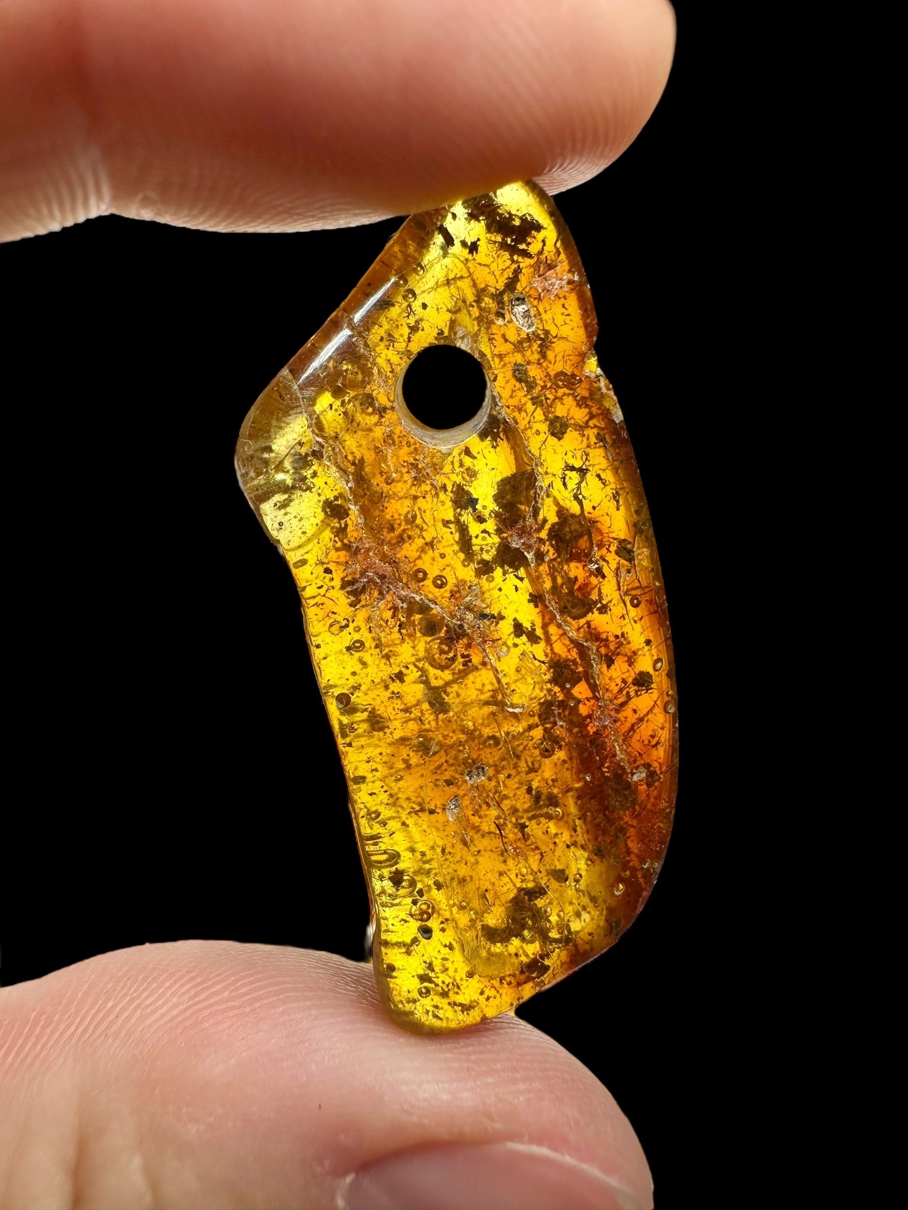 Amber with a drilled hole (polished) – Lithuania – 165g - JVEL04