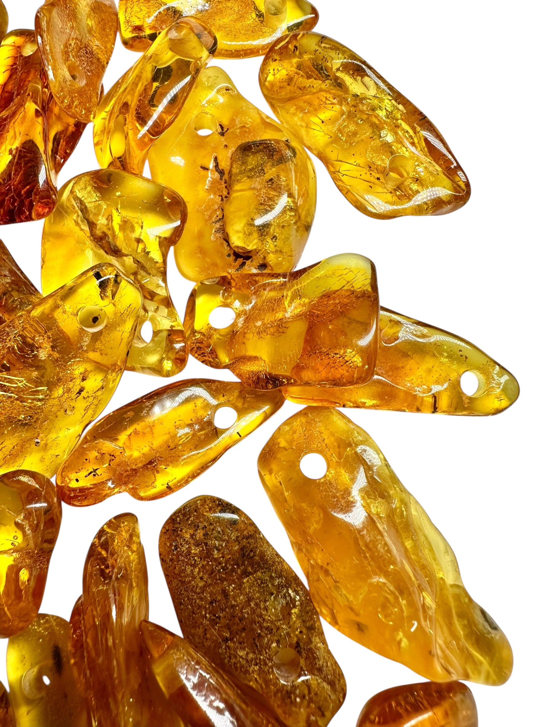 Amber with a drilled hole (polished) – Lithuania – 165g - JVEL04