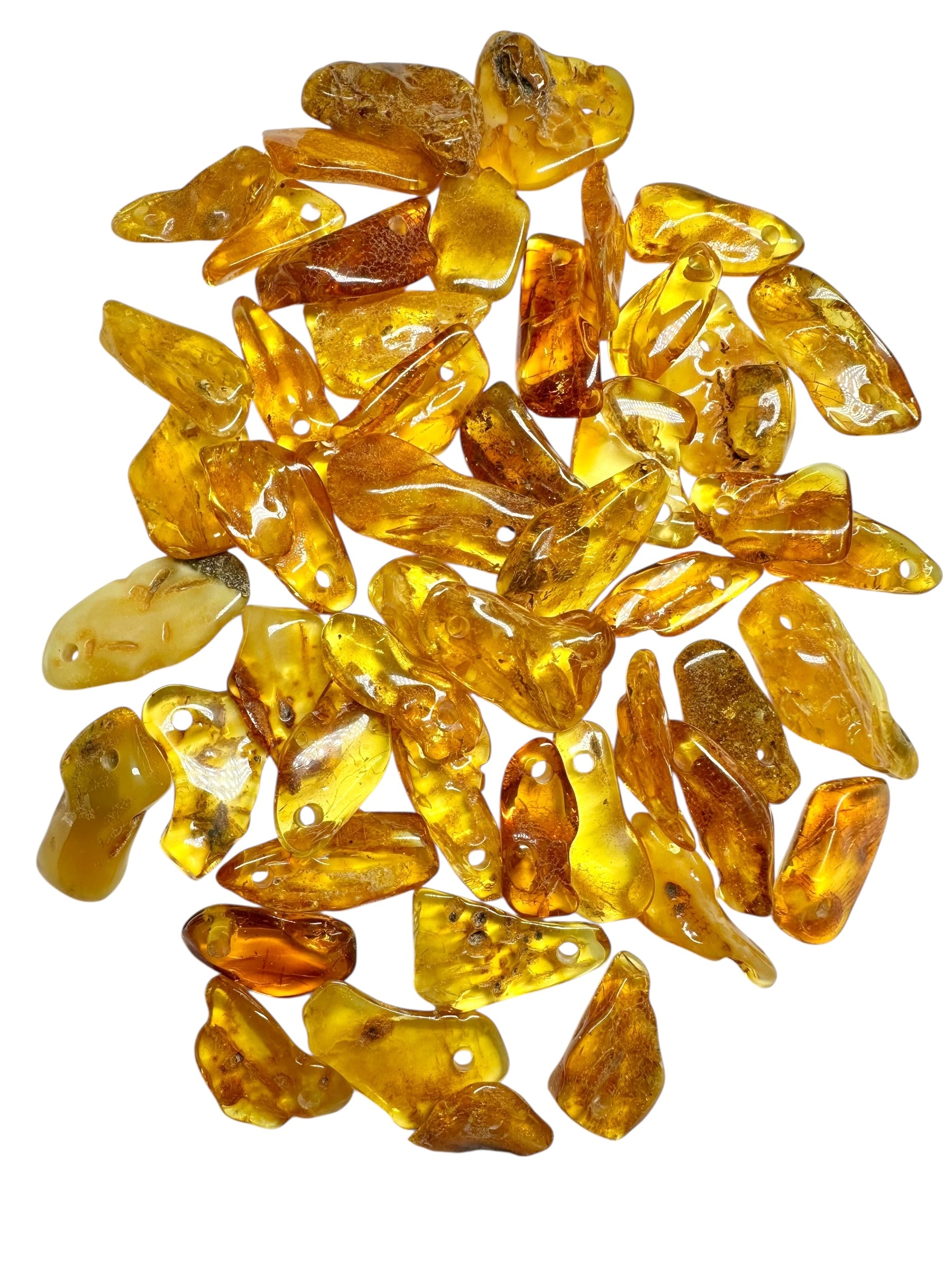 Amber with a drilled hole (polished) – Lithuania – 165g