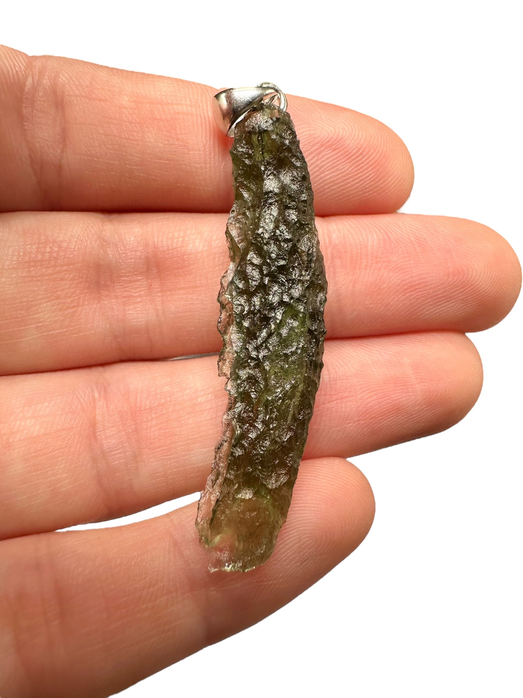 Silver moldavite pendant 3,7g - SP/V658