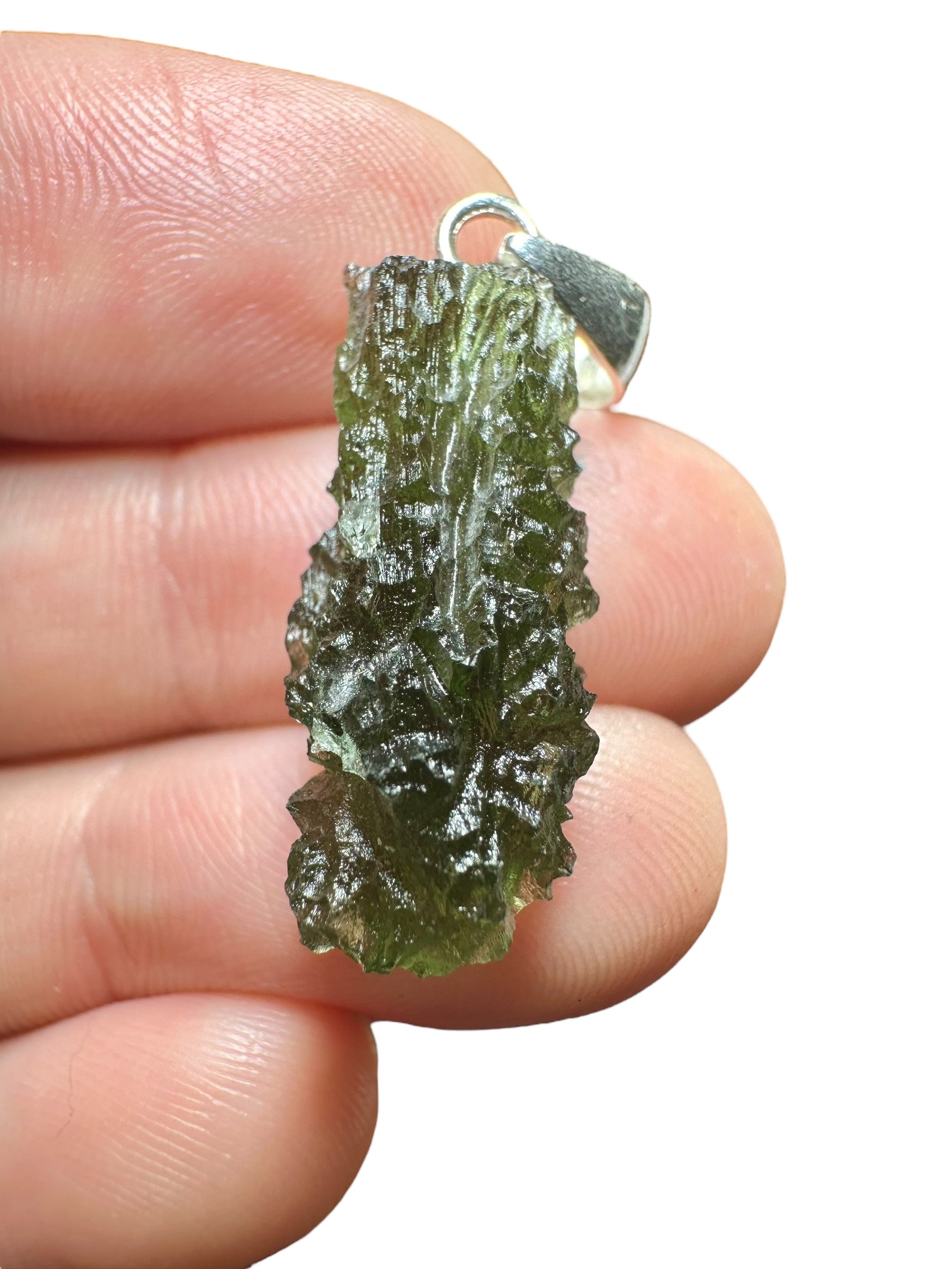 Silver moldavite pendant 2,9g - SP/V662