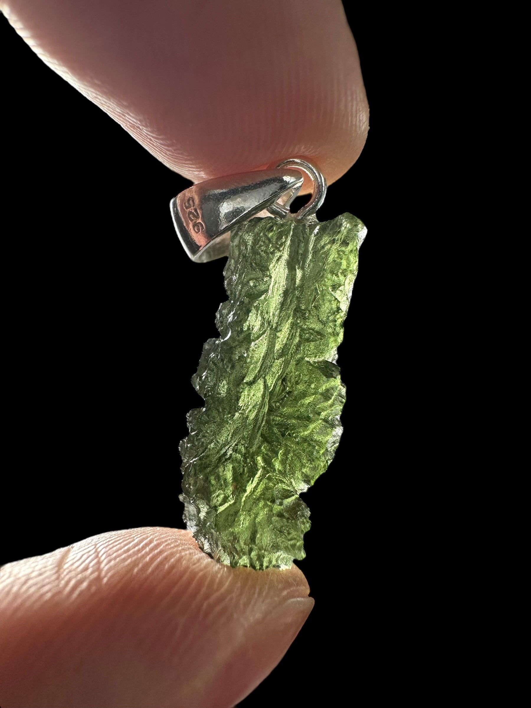 Silver moldavite pendant 2,9g - SP/V662