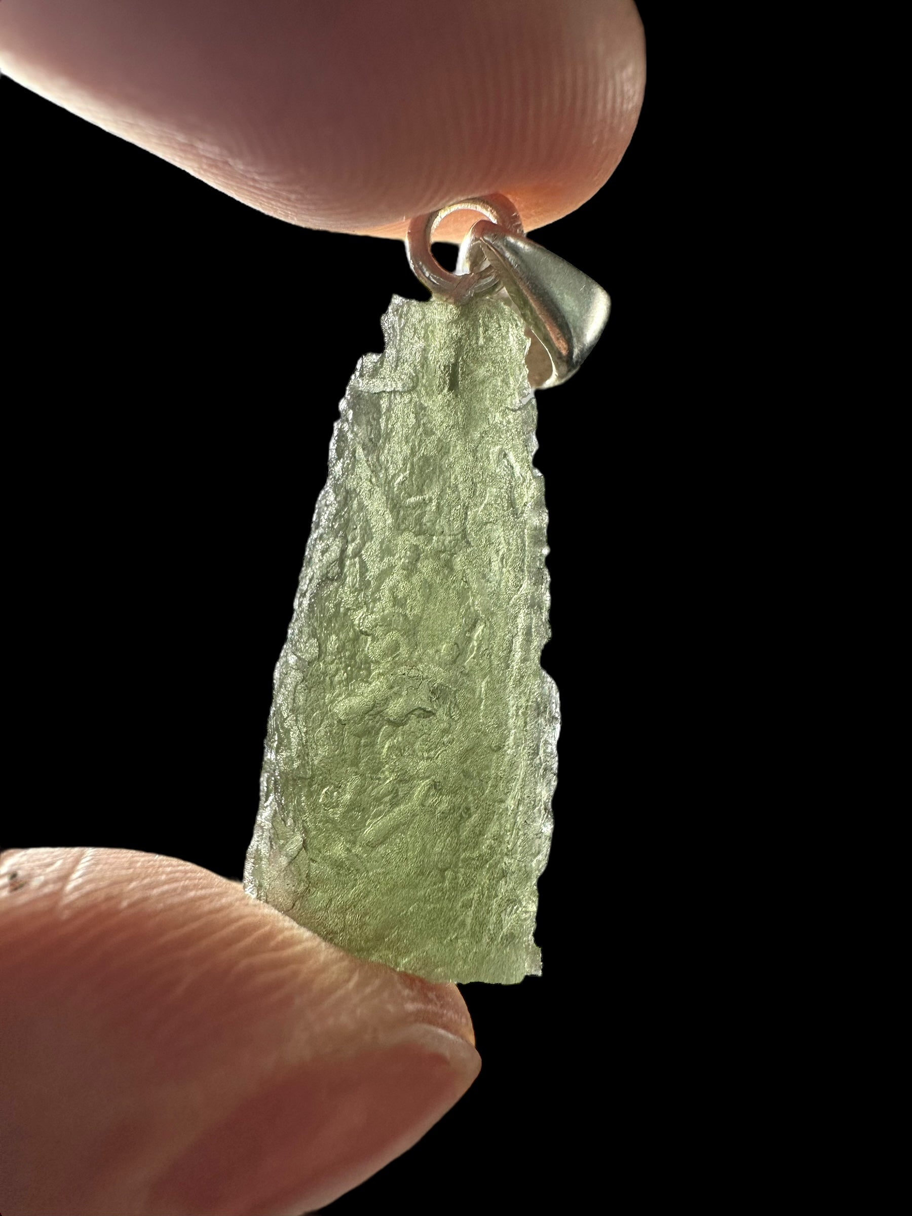 Silver moldavite pendant 2,4g - SP/V663