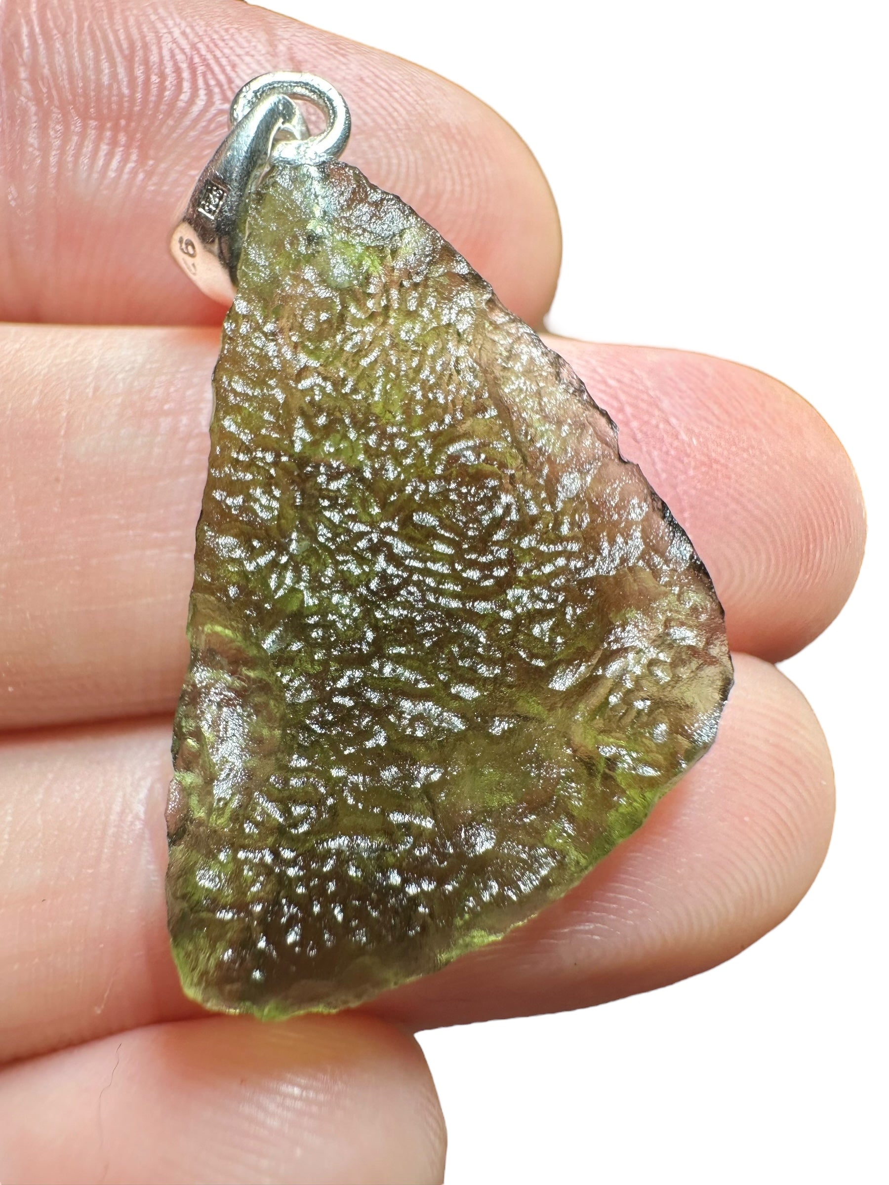 Silver moldavite pendant 2,1g - SP/V665