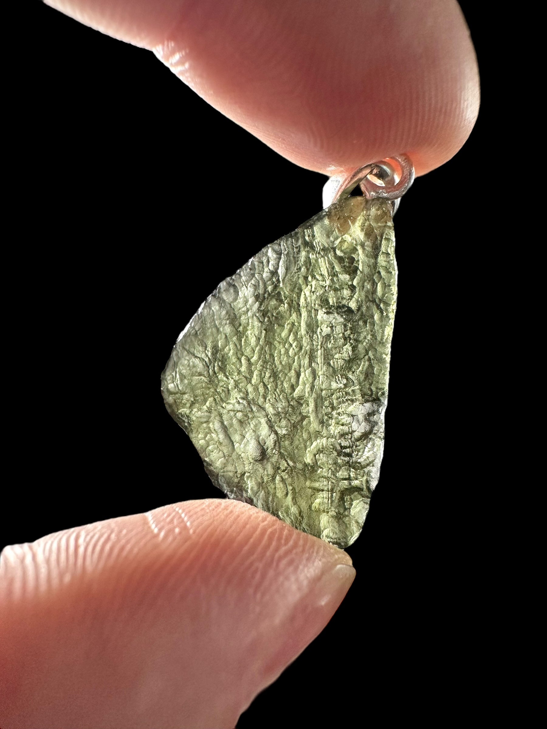 Silver moldavite pendant 2,1g - SP/V665