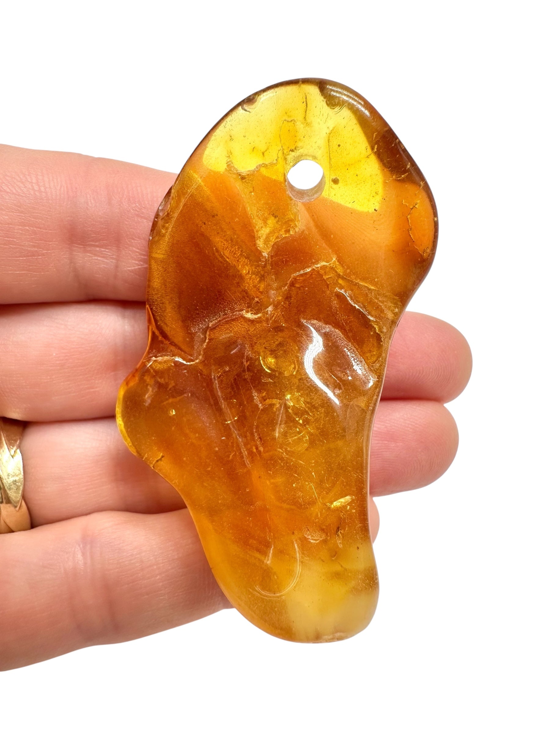 Amber with a drilled hole for hanging 12,4g – Lithuania - JND34
