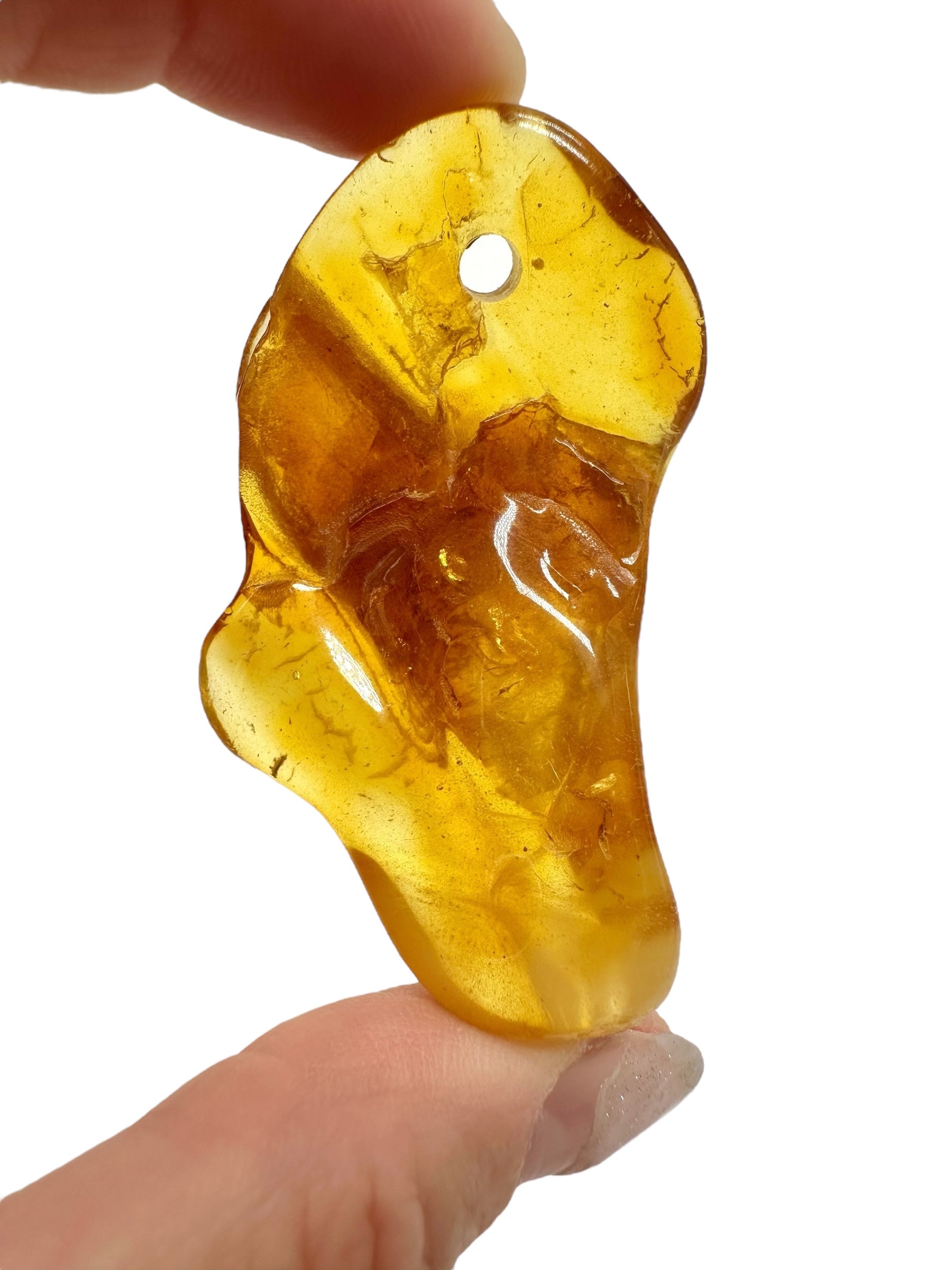 Amber with a drilled hole for hanging 12,4g – Lithuania - JND34