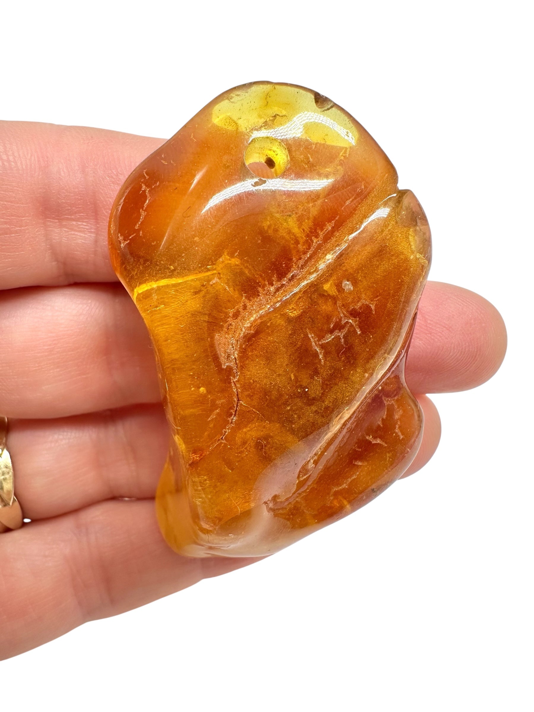 Amber with a drilled hole for hanging 12,4g – Lithuania