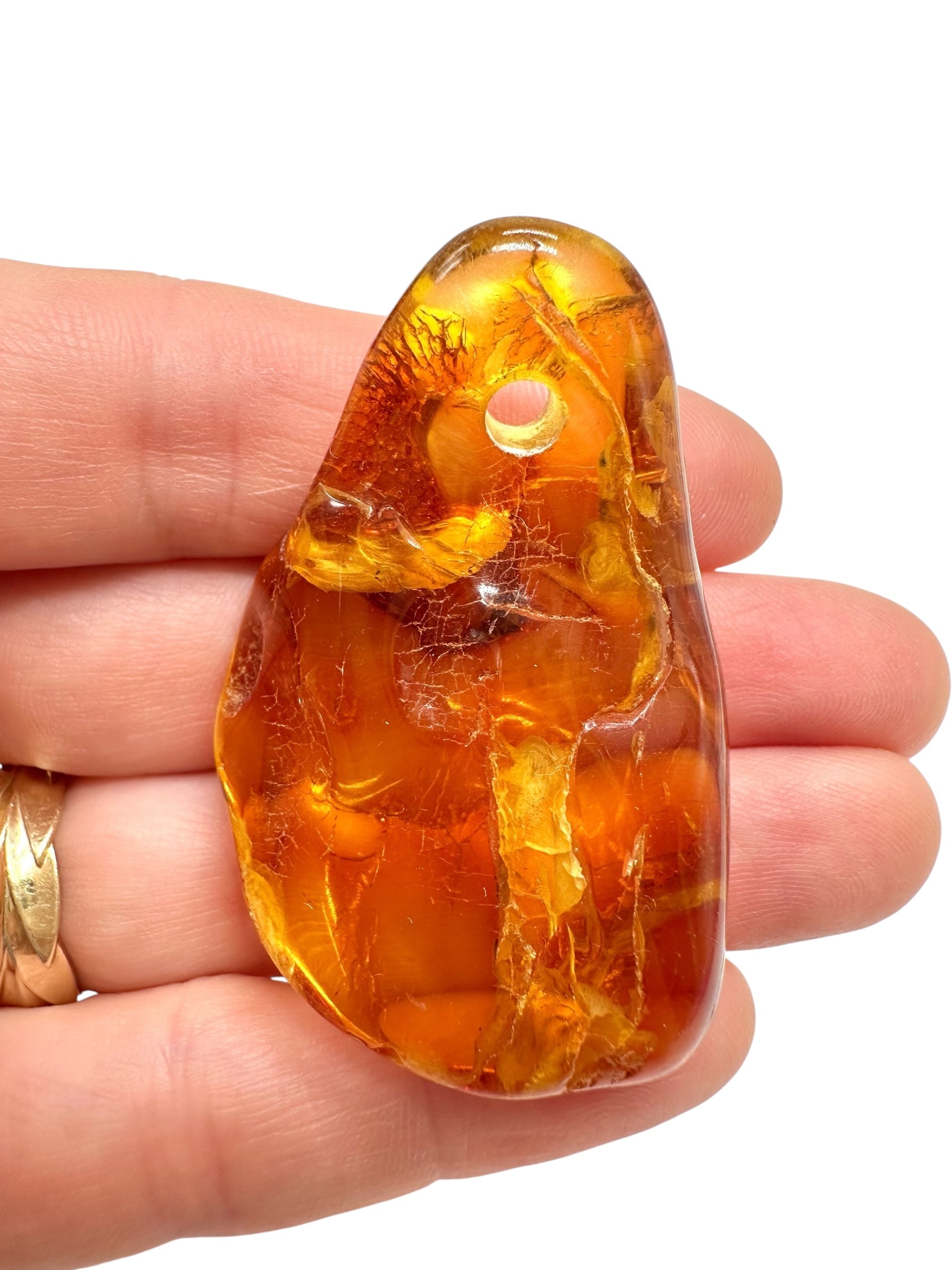 Amber with a drilled hole for hanging 10,1g – Lithuania - JND35