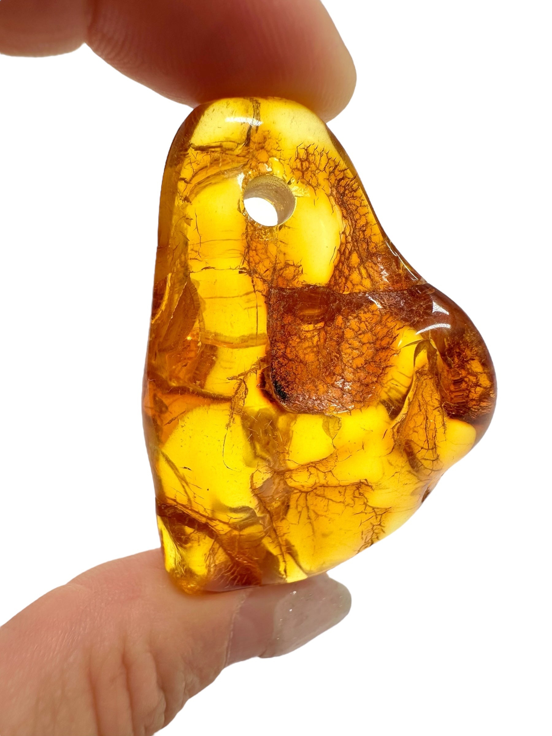 Amber with a drilled hole for hanging 10,1g – Lithuania - JND35