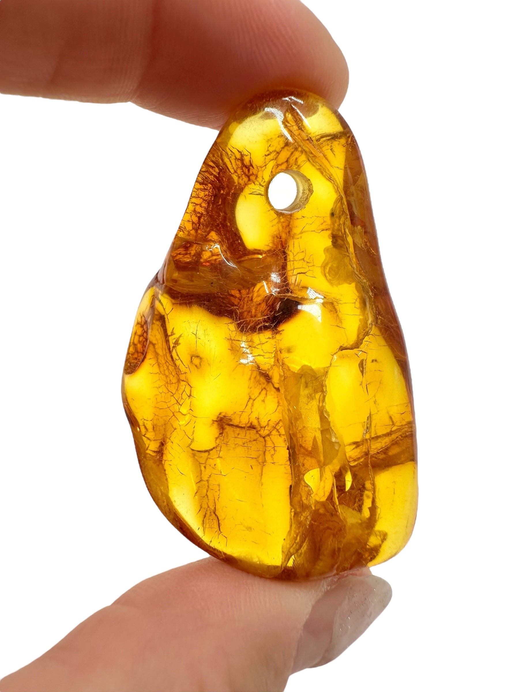 Amber with a drilled hole for hanging 10,1g – Lithuania - JND35