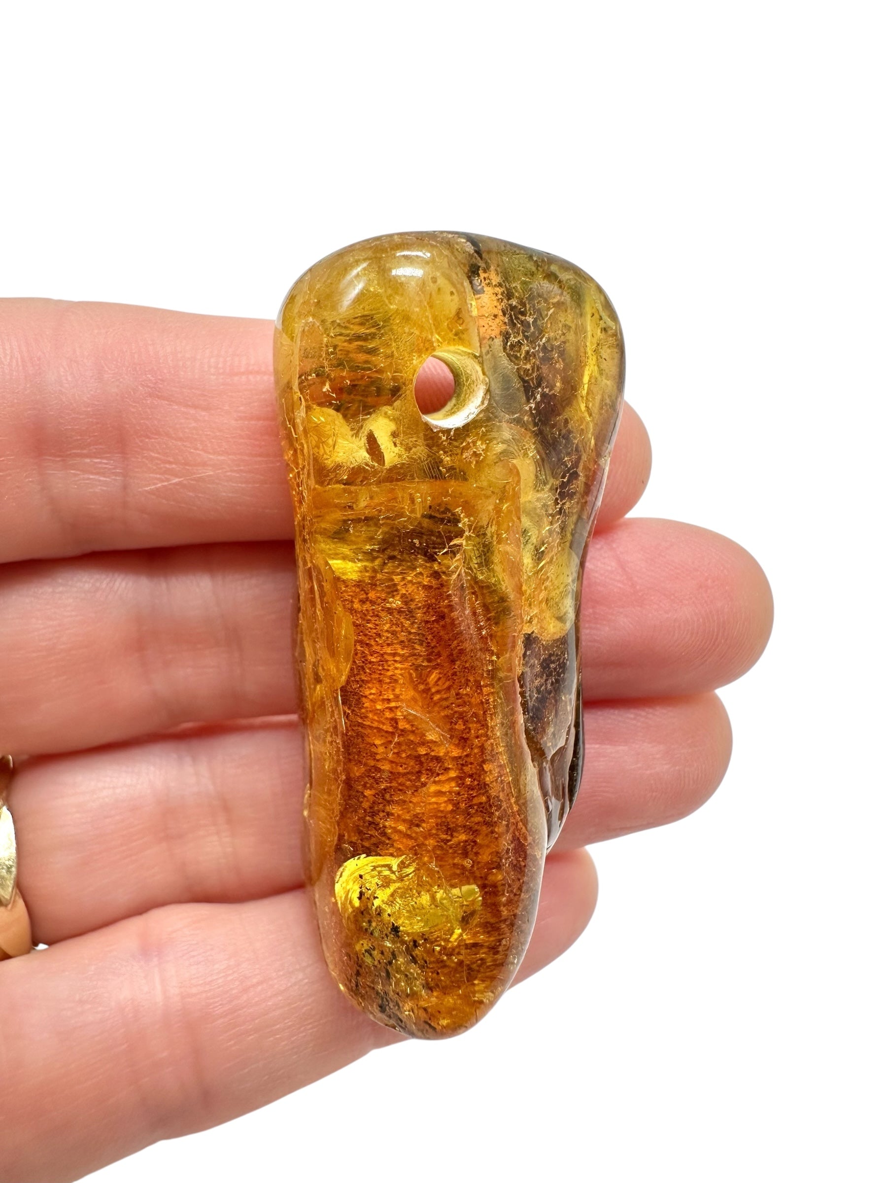 Amber with a drilled hole for hanging 10,2g – Lithuania - JND36