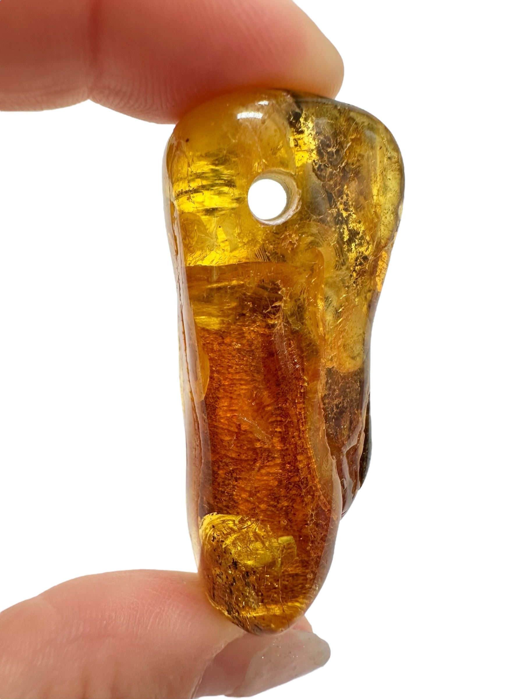 Amber with a drilled hole for hanging 10,2g – Lithuania - JND36
