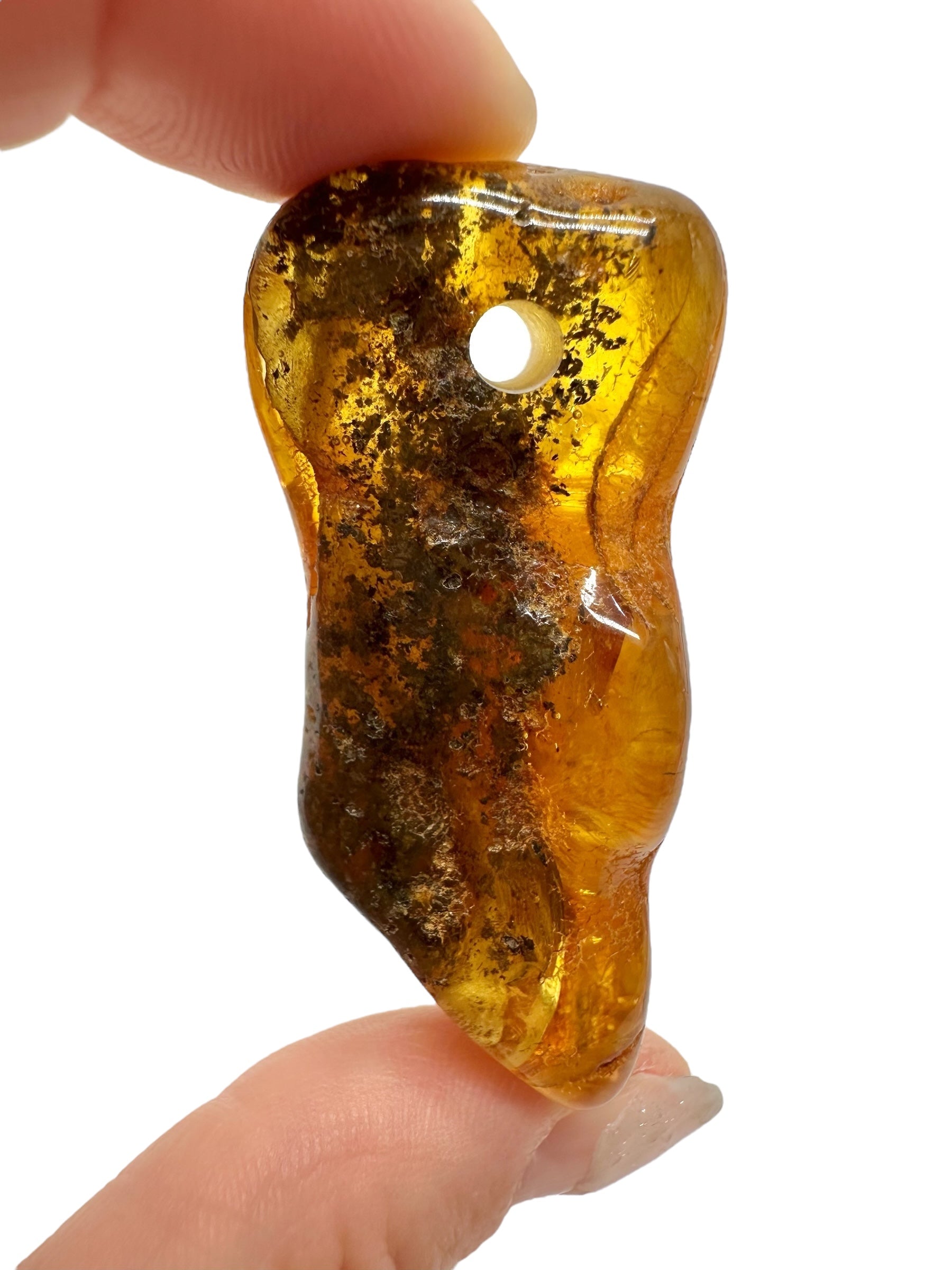 Amber with a drilled hole for hanging 10,2g – Lithuania - JND36
