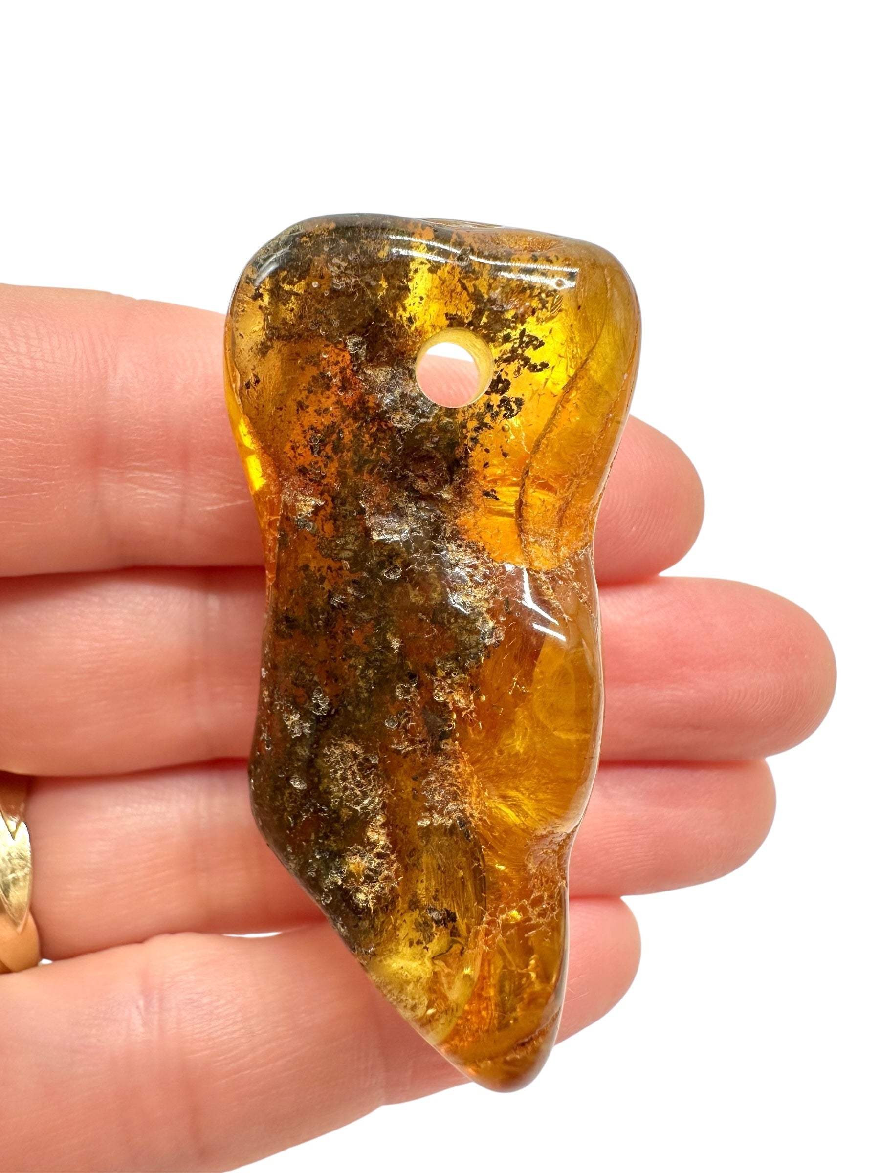 Amber with a drilled hole for hanging 10,2g – Lithuania