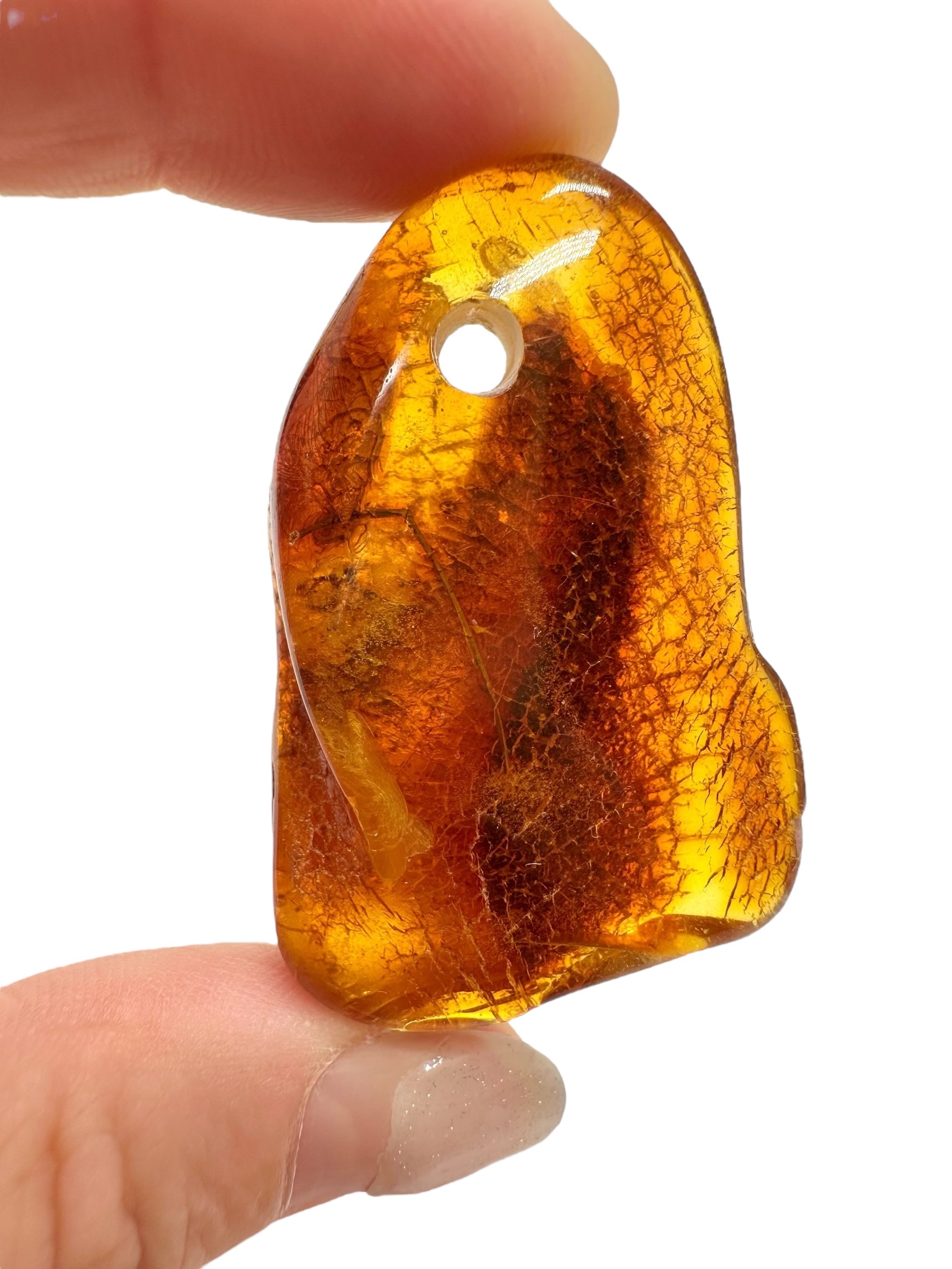 Amber with a drilled hole for hanging 9,8g – Lithuania - JND37