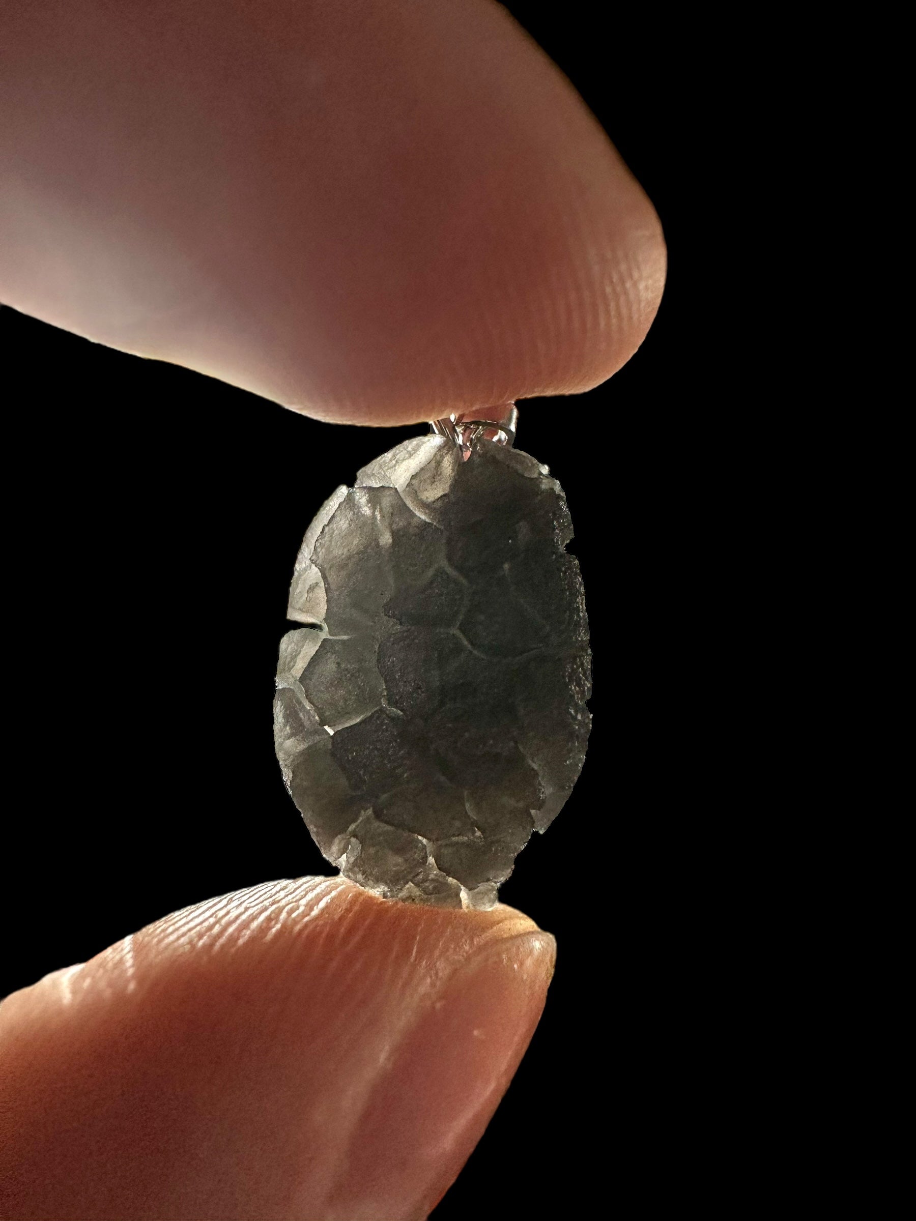 Pendant made from carpathian obsidian 1,7g - P/OB02