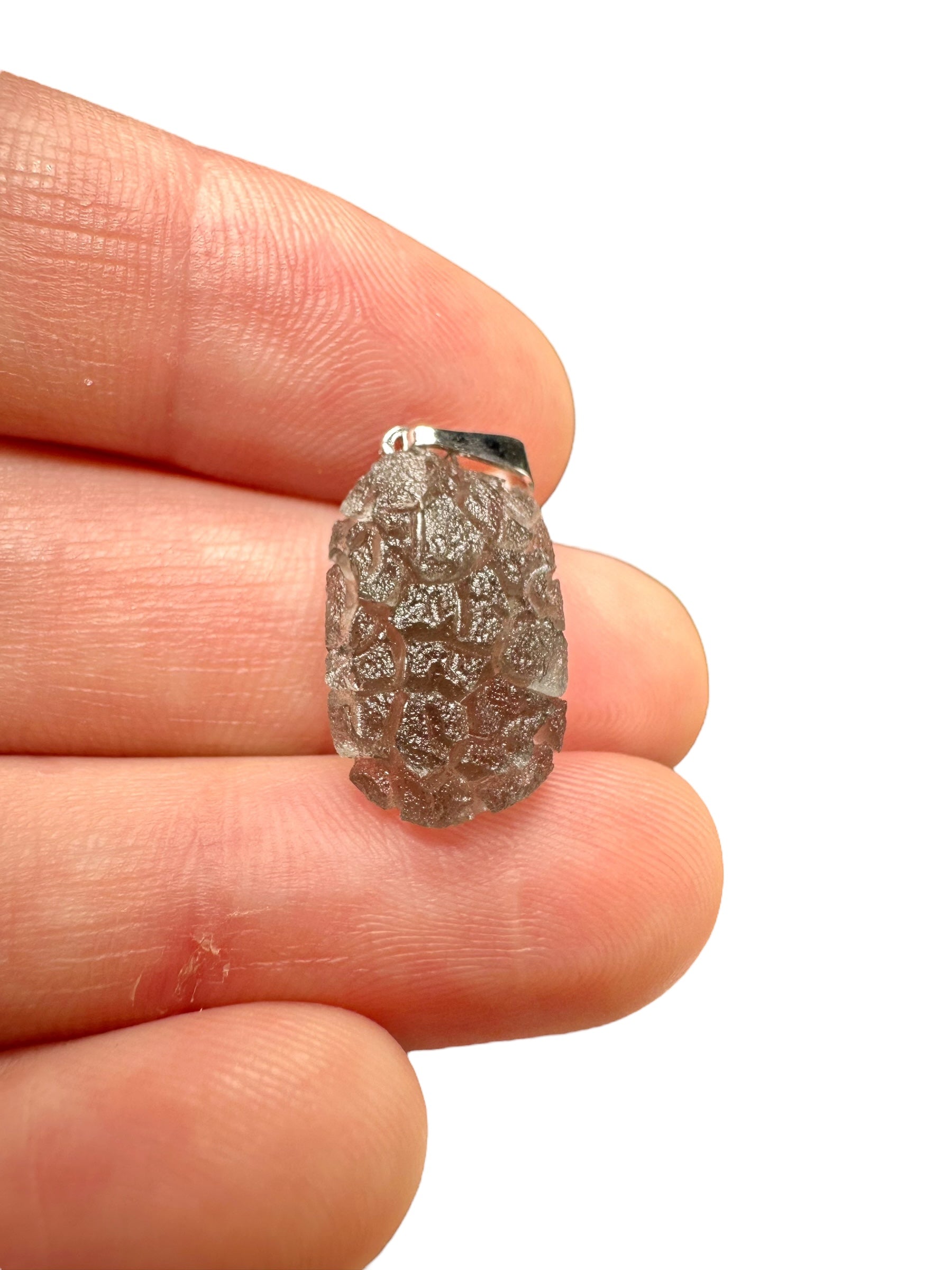 Pendant made from carpathian obsidian 1,5g - P/OB06