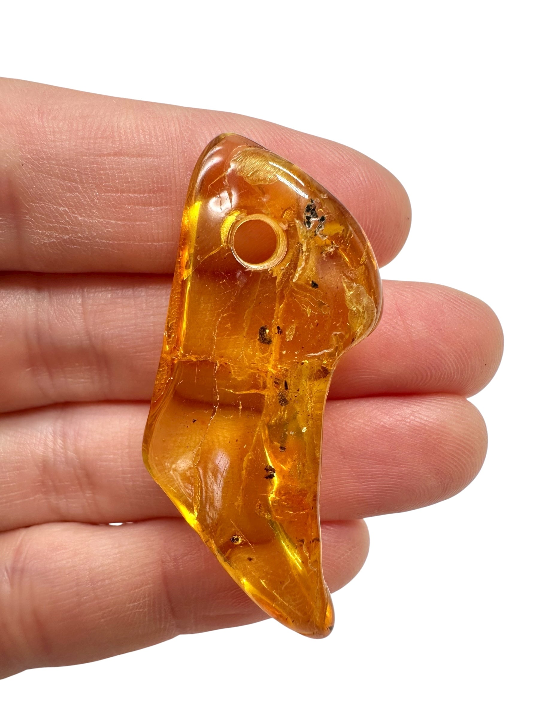 Amber with a drilled hole for hanging 3,9g – Lithuania - JND40