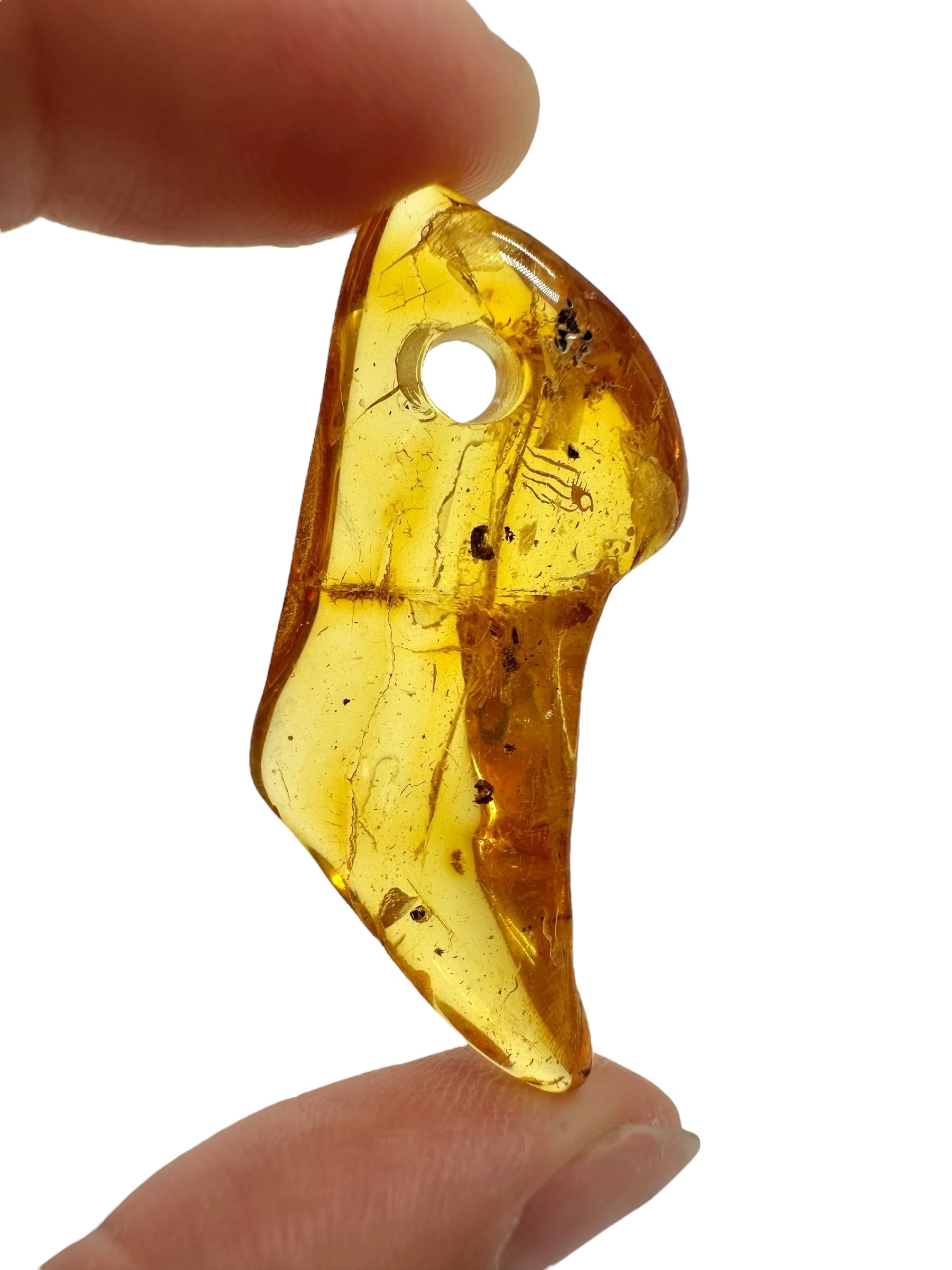 Amber with a drilled hole for hanging 3,9g – Lithuania - JND40