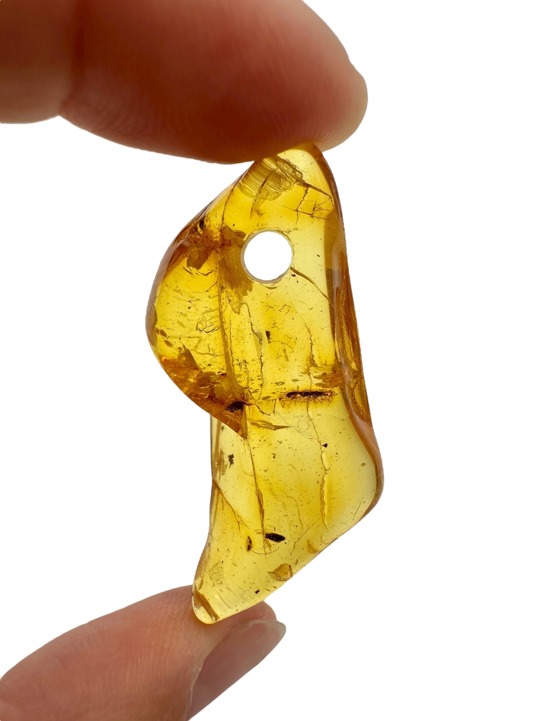 Amber with a drilled hole for hanging 3,9g – Lithuania - JND40