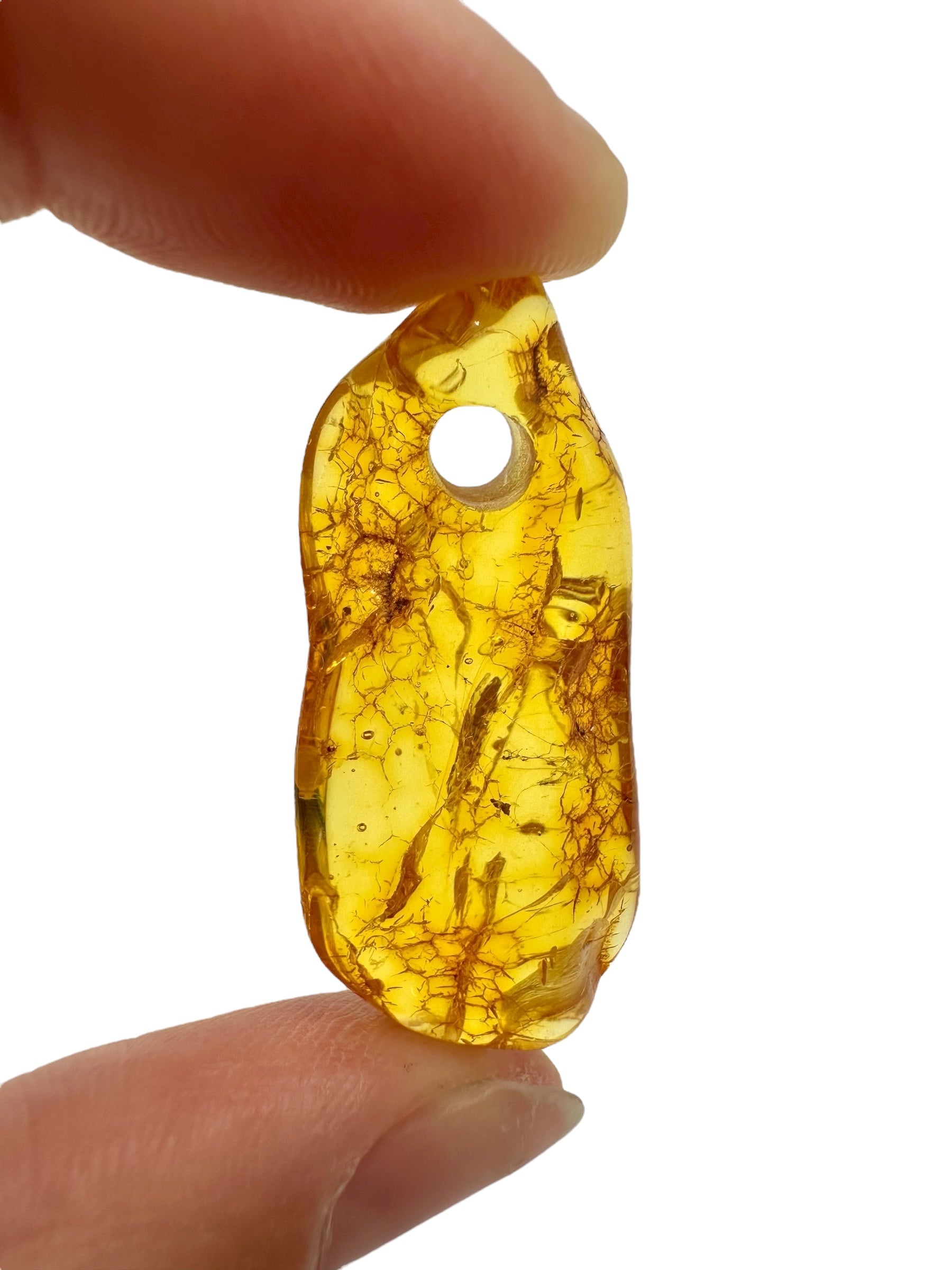 Amber with a drilled hole for hanging 2,8g – Lithuania - JND42