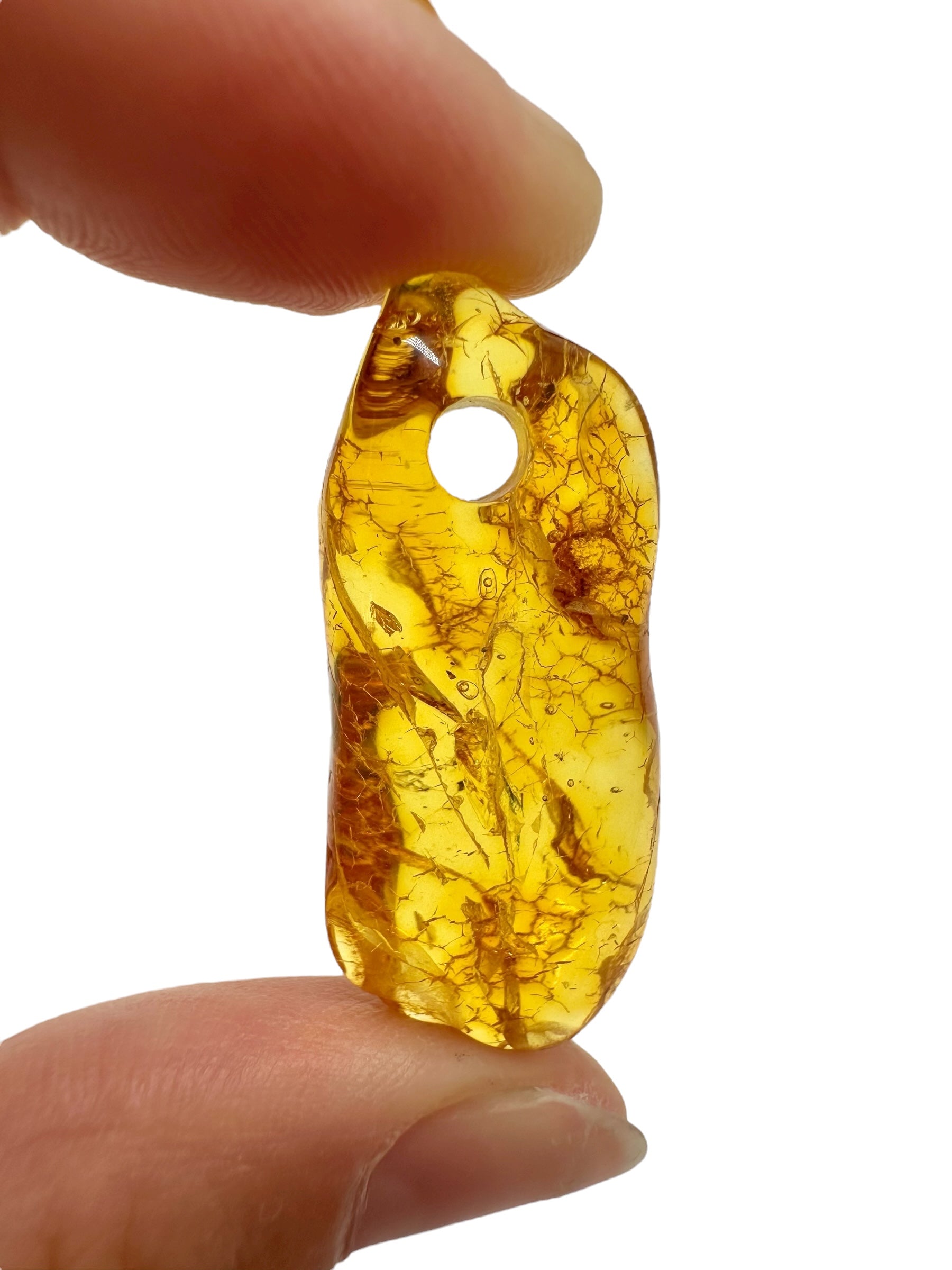 Amber with a drilled hole for hanging 2,8g – Lithuania - JND42